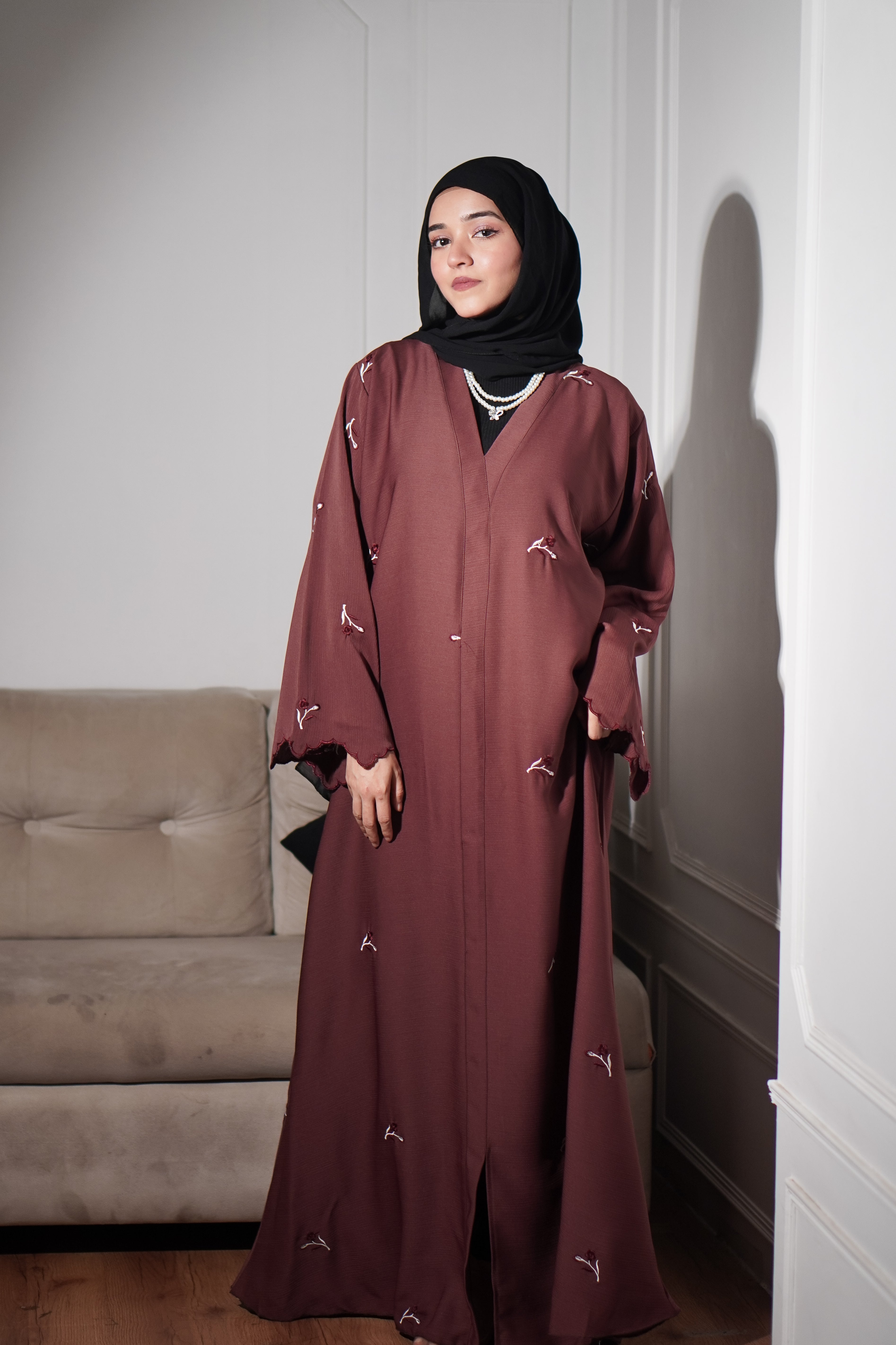 Zam Zam Abayah - Rustic Maroon