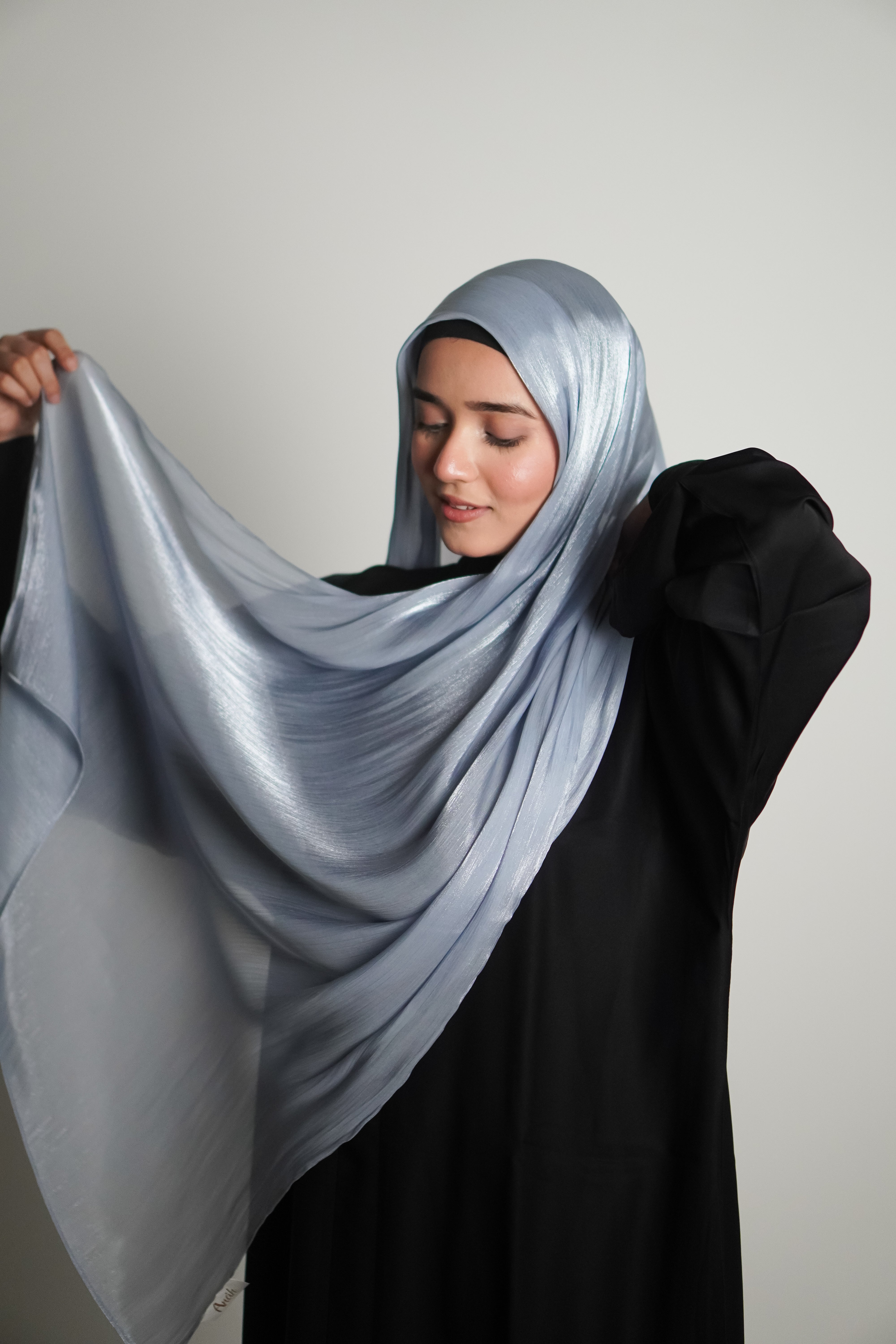 Premium Organza Hijab - Baby Blue