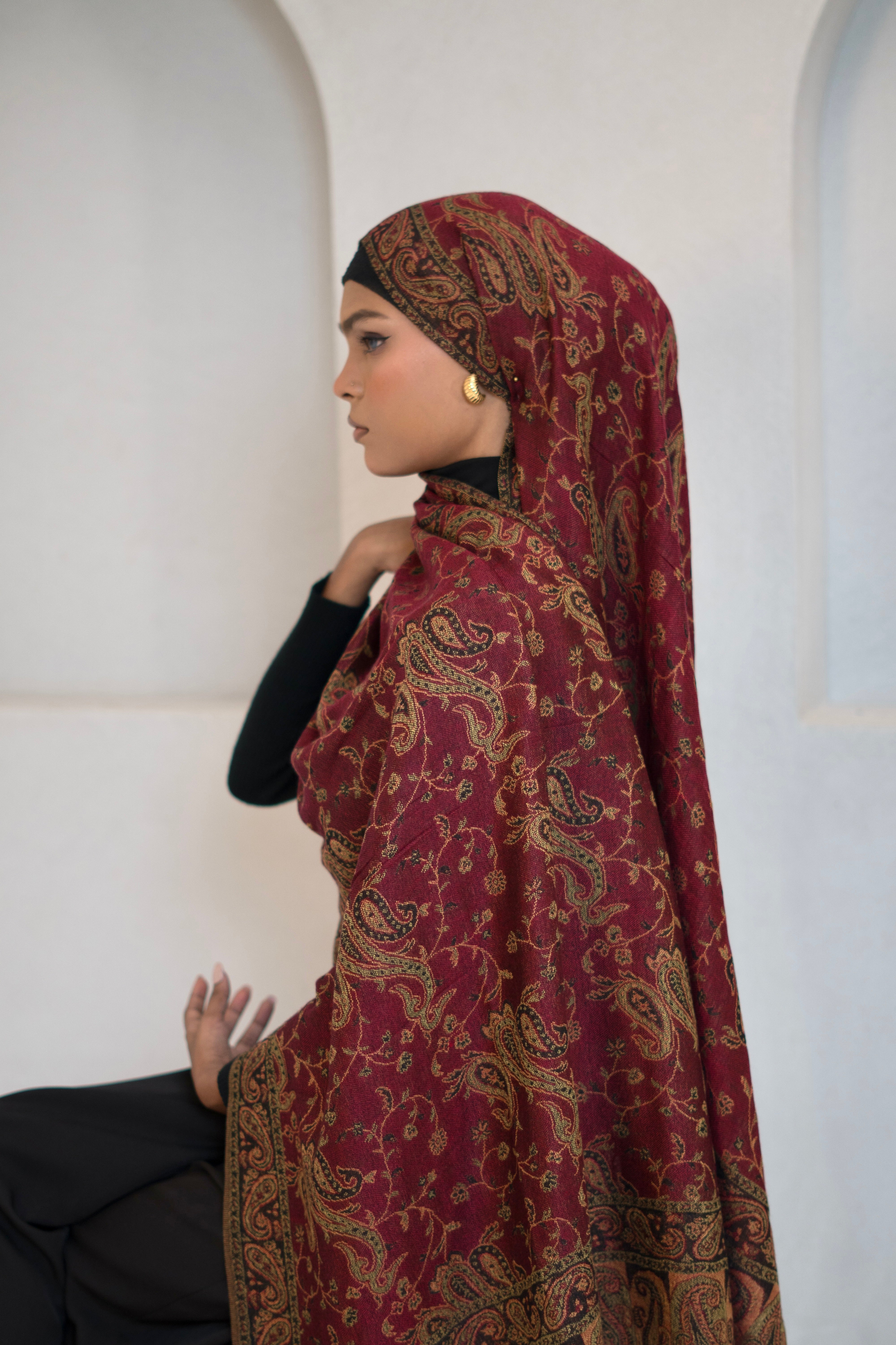 Pashmina Hijab - Mehroon