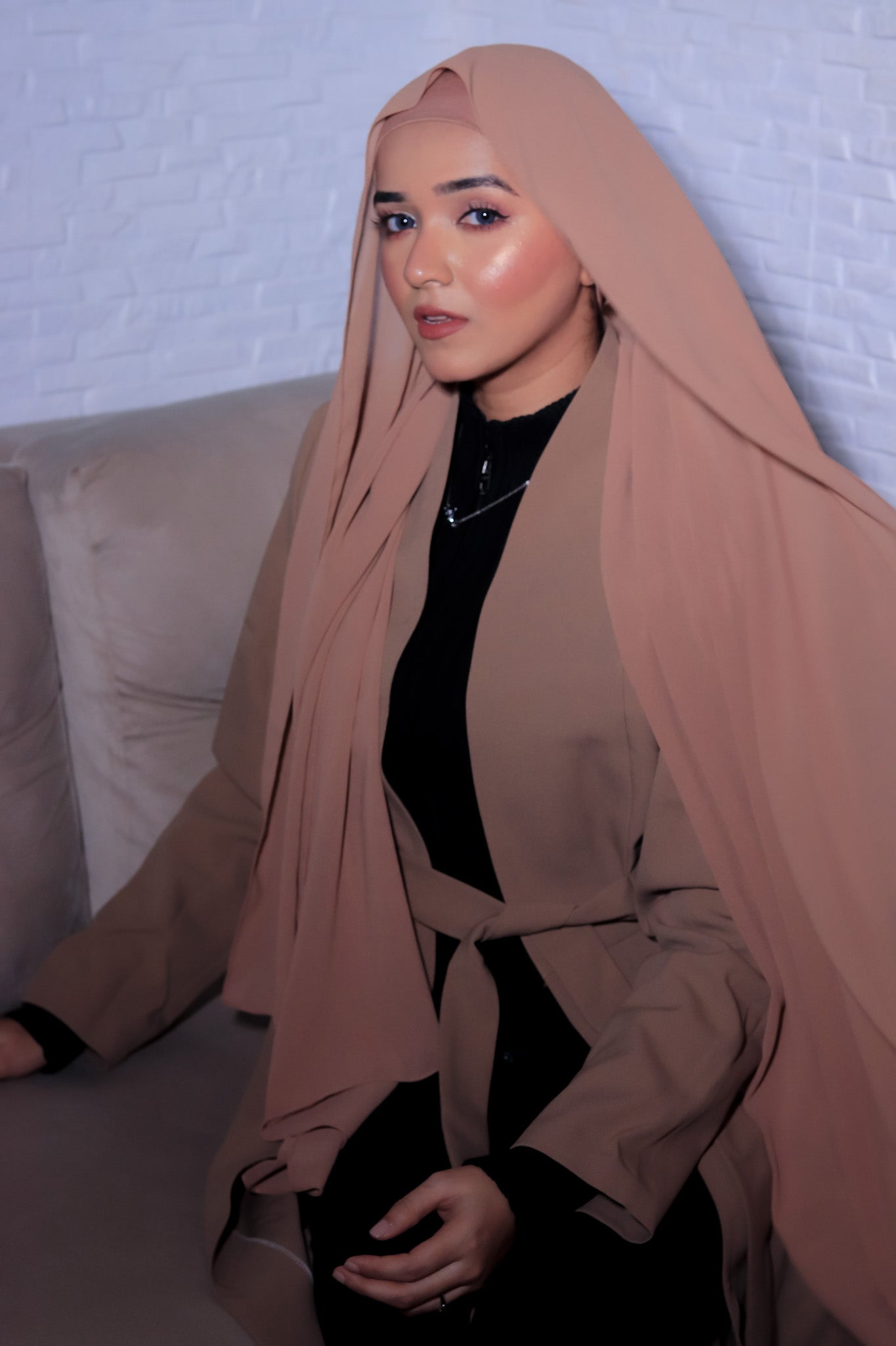 Matching Hijab Set - Salmon