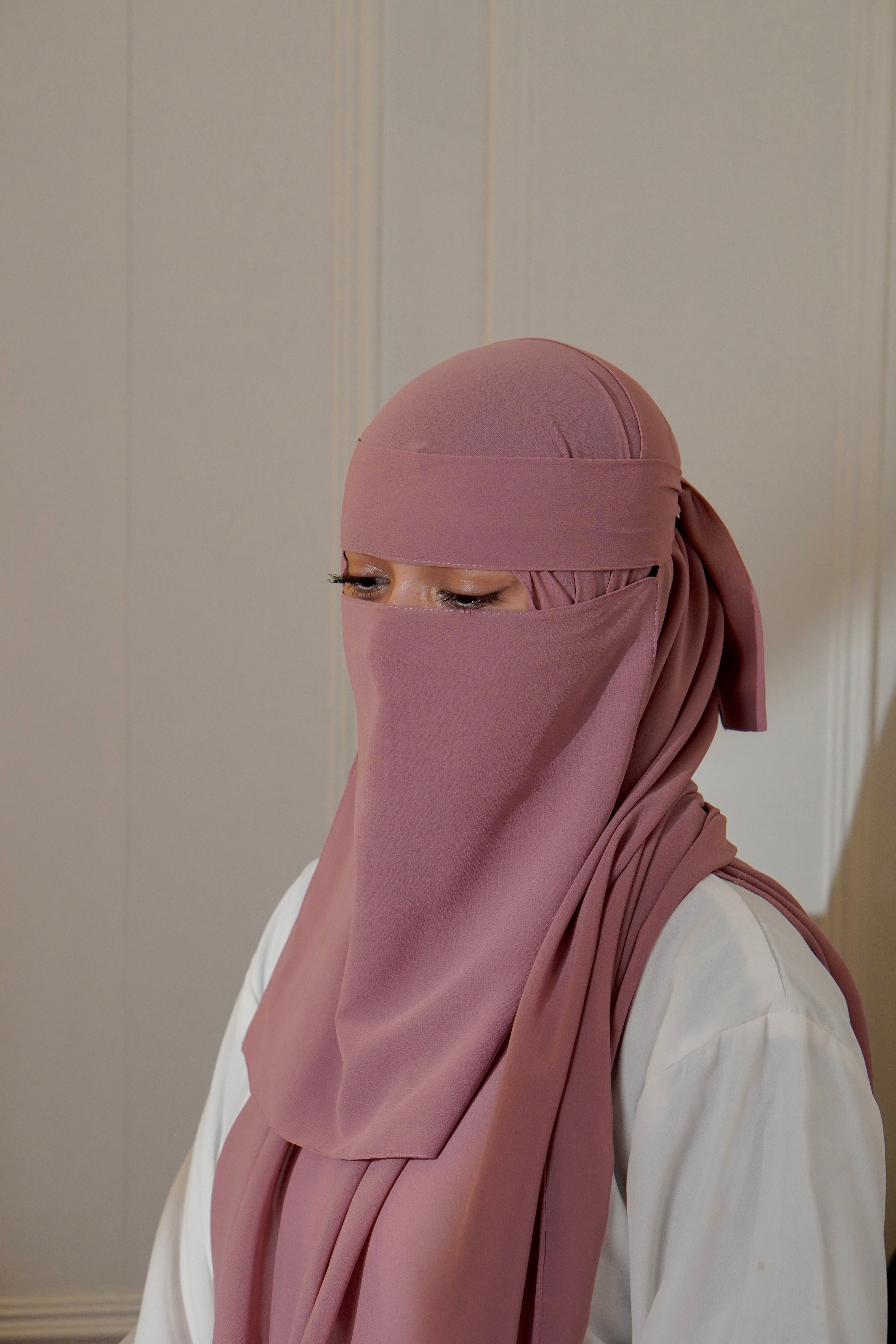 Matching Niqab Set - Rose Pink