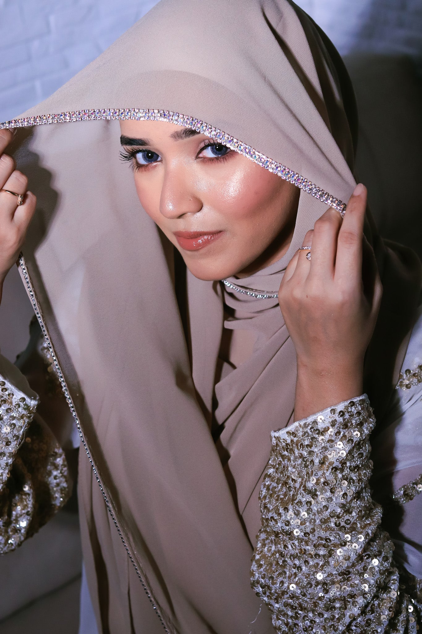 Crystal Hijab - Beige