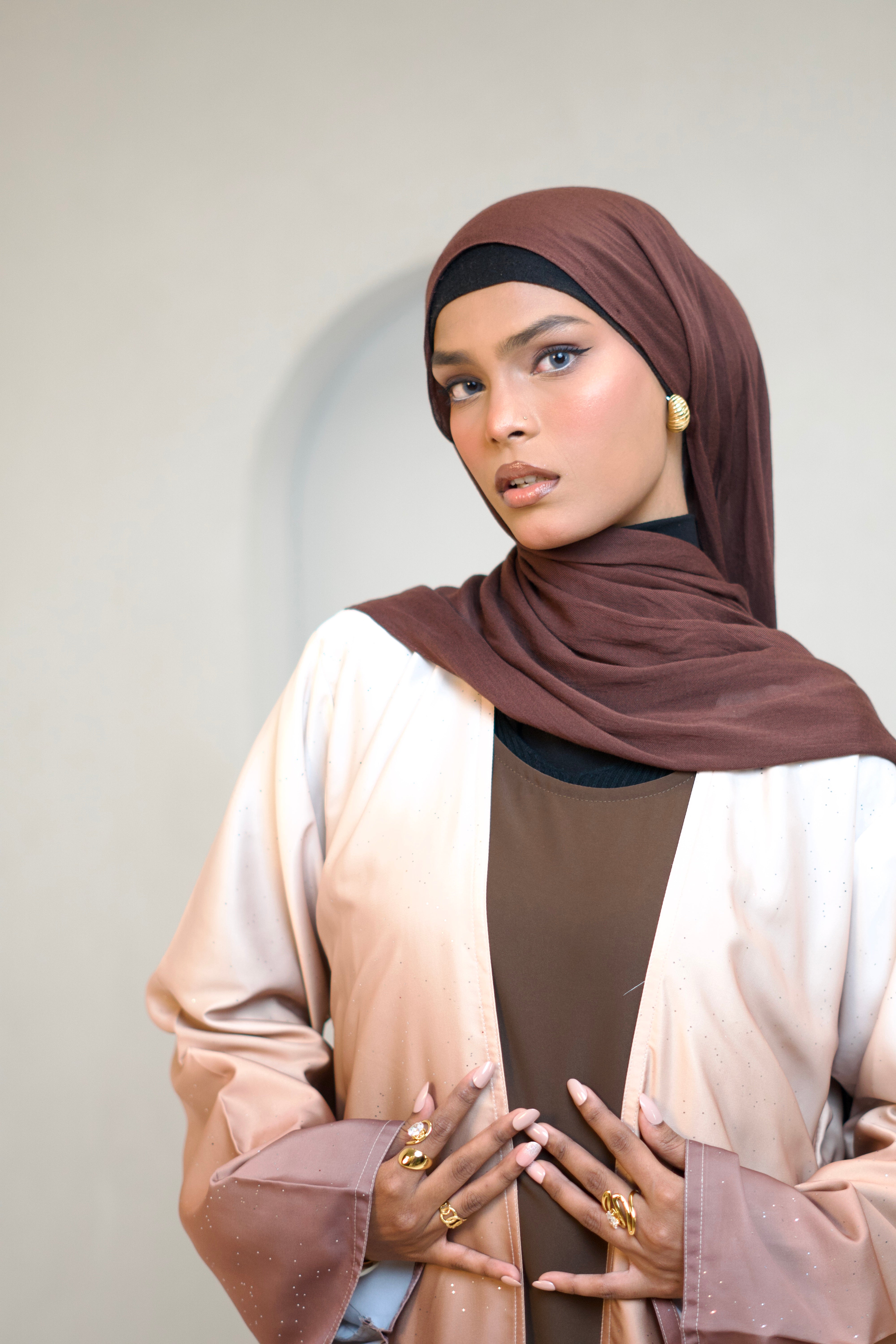 Ombrè Shimmer Abayah - Sunset