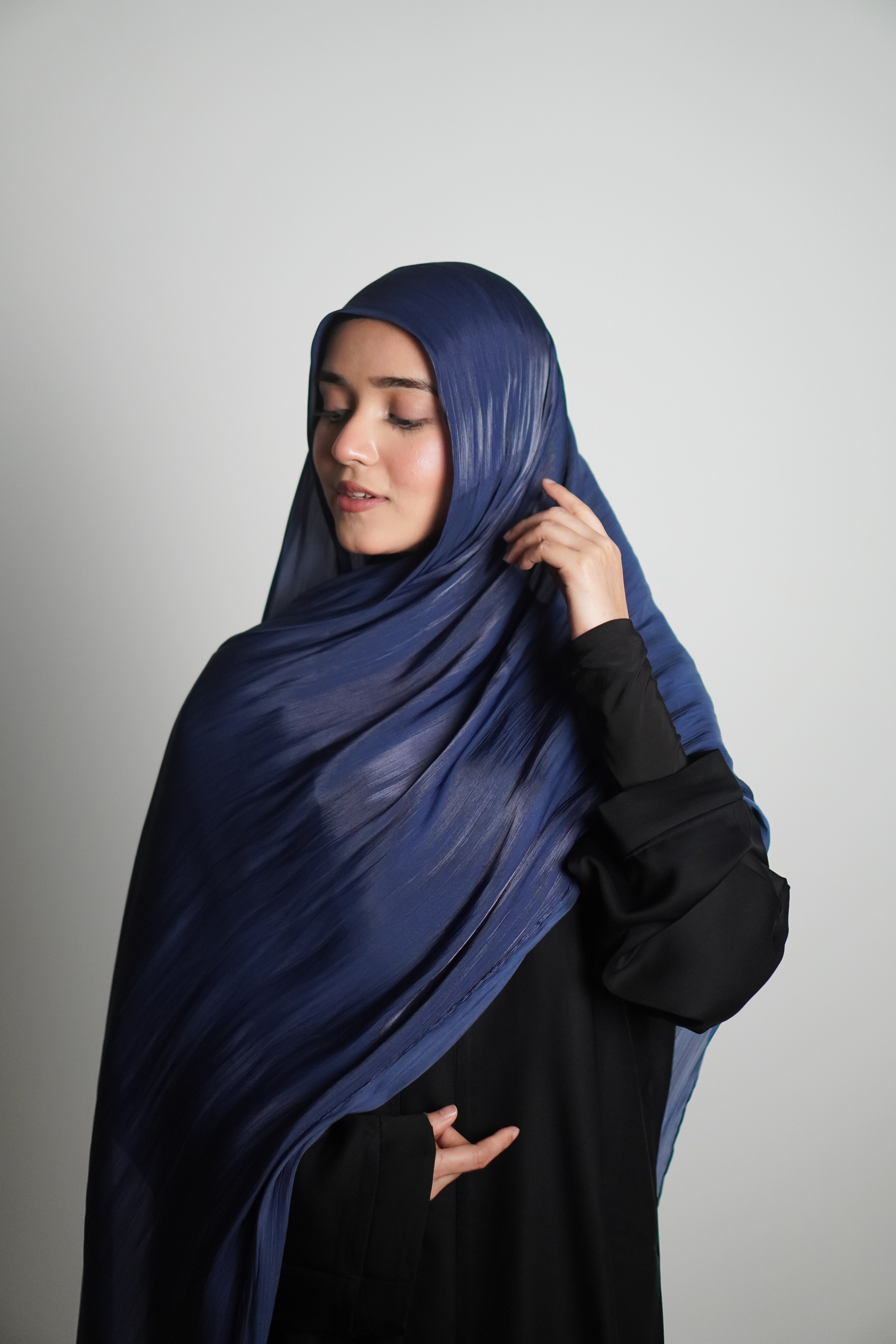 Premium Organza Hijab - Royal Blue