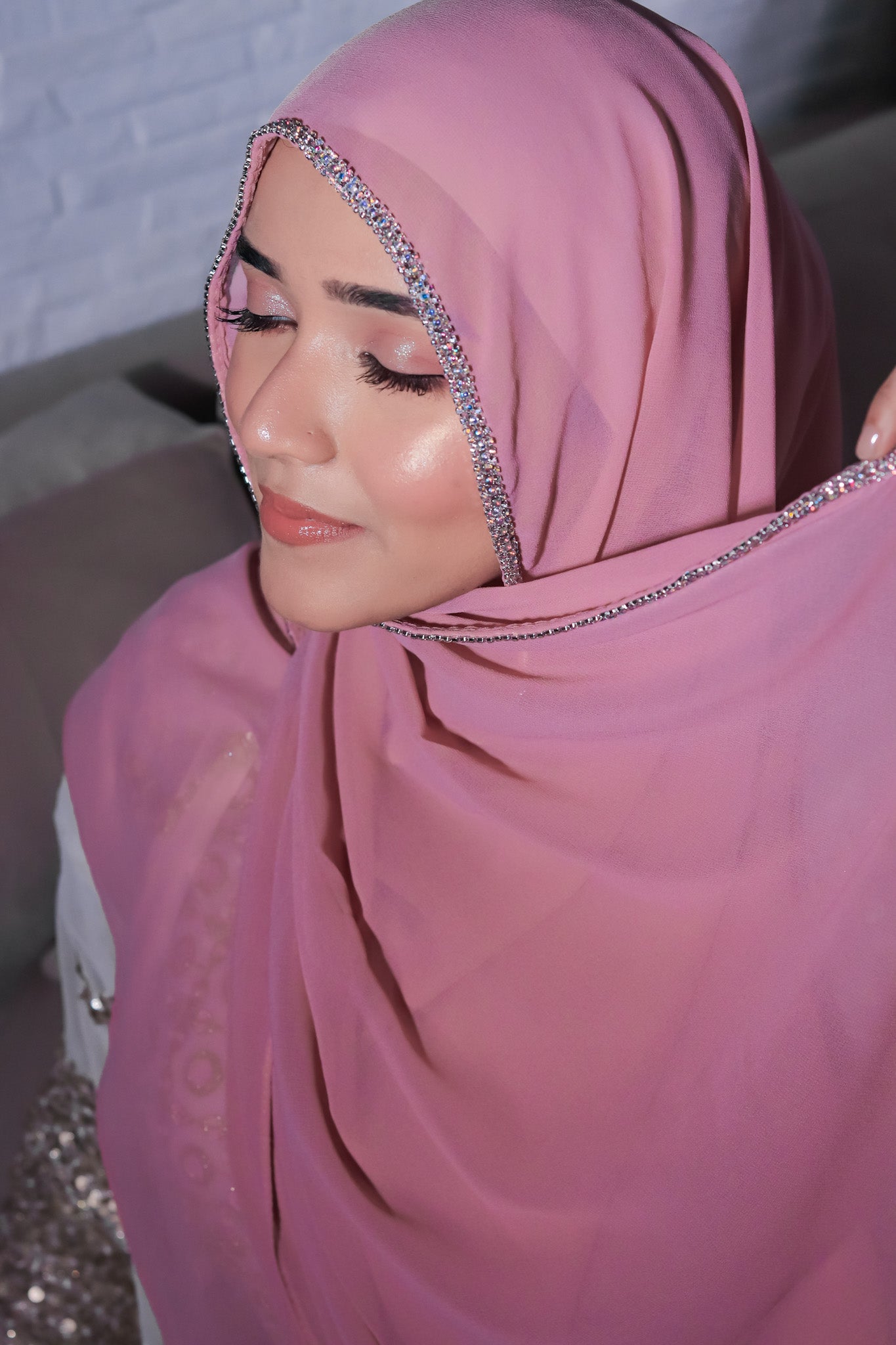 Crystal Hijab - Pink