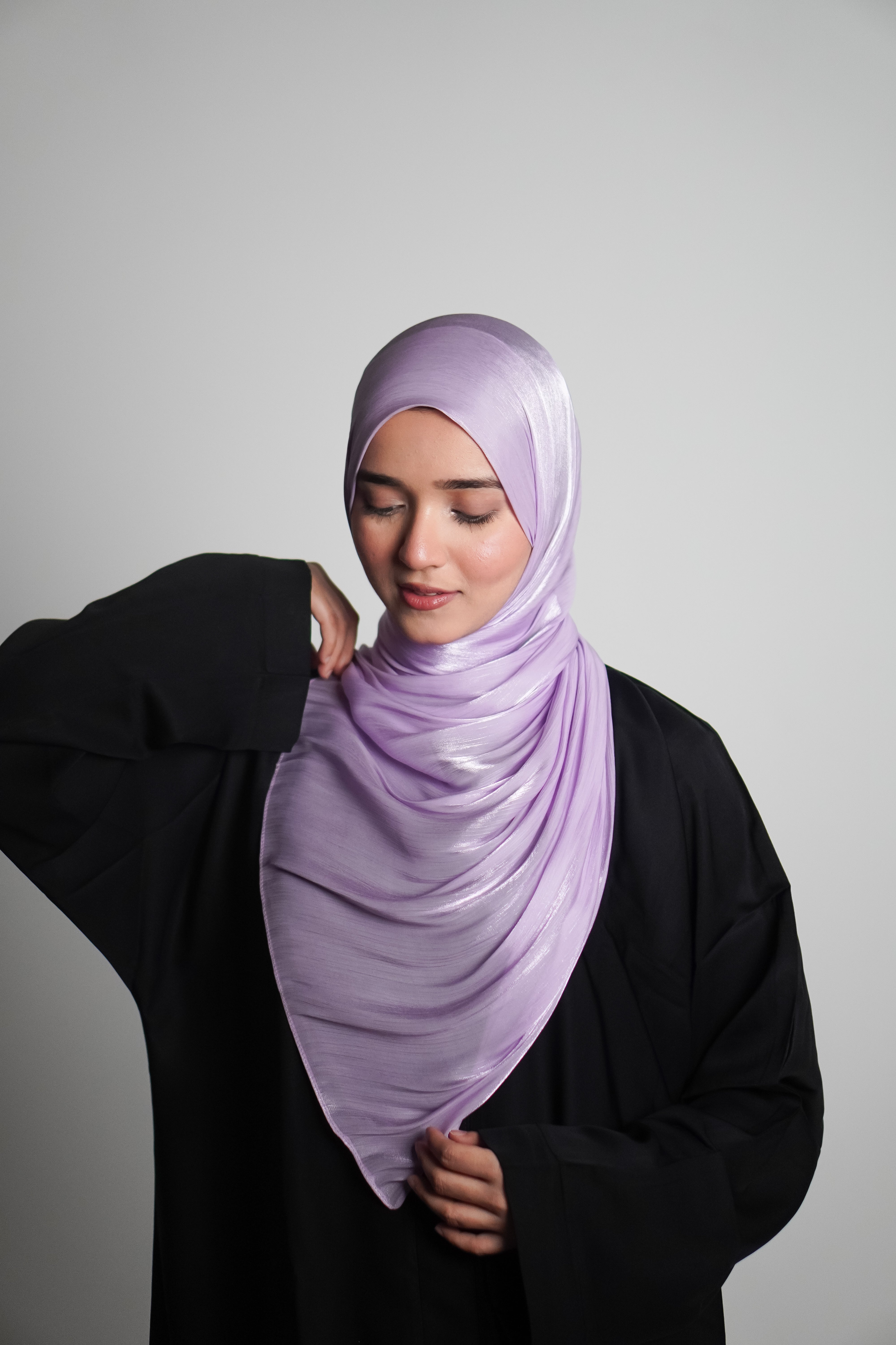 Premium Organza Hijab - Lilac Love