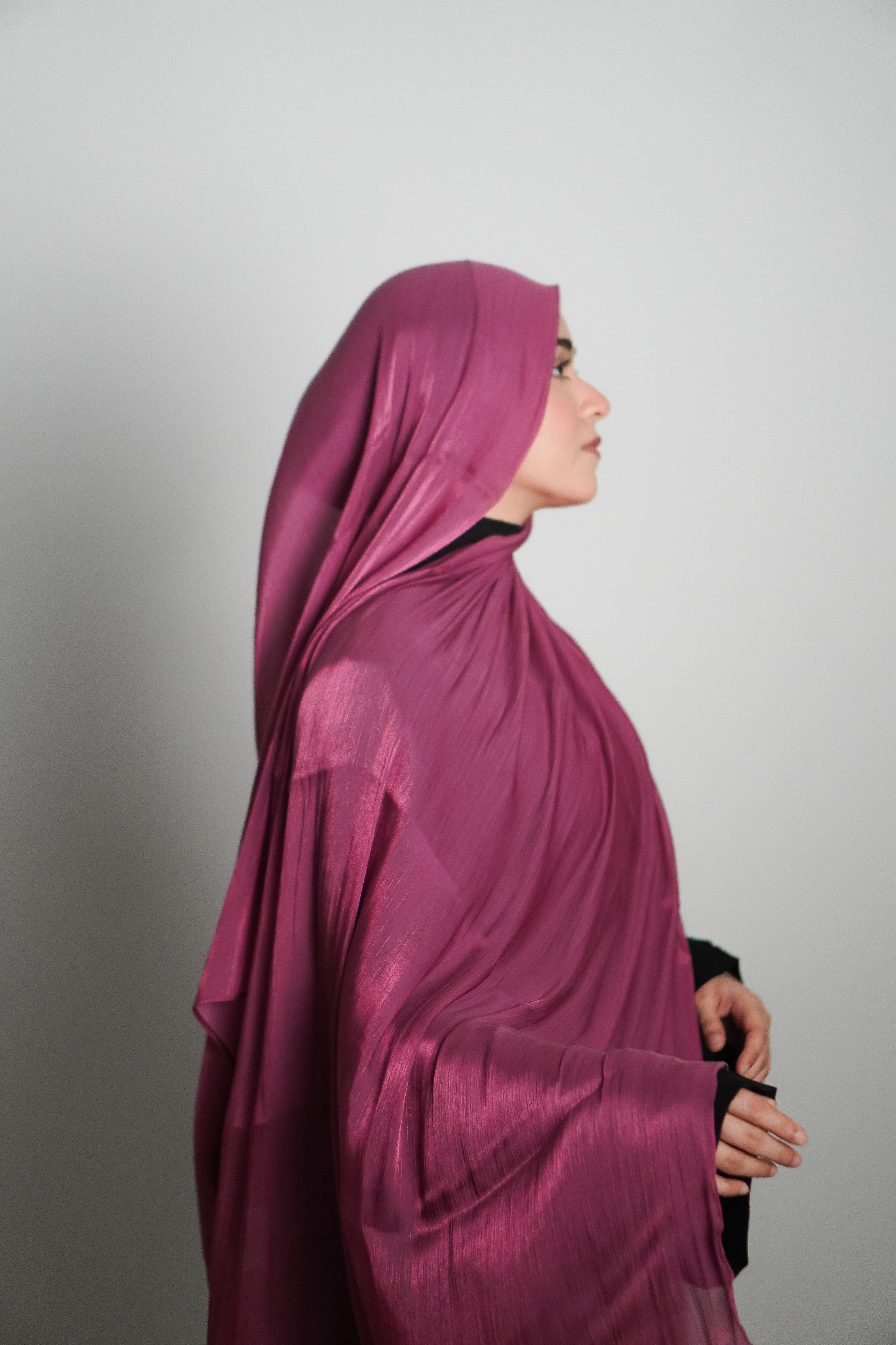 Premium Organza Hijab - Rose Pink