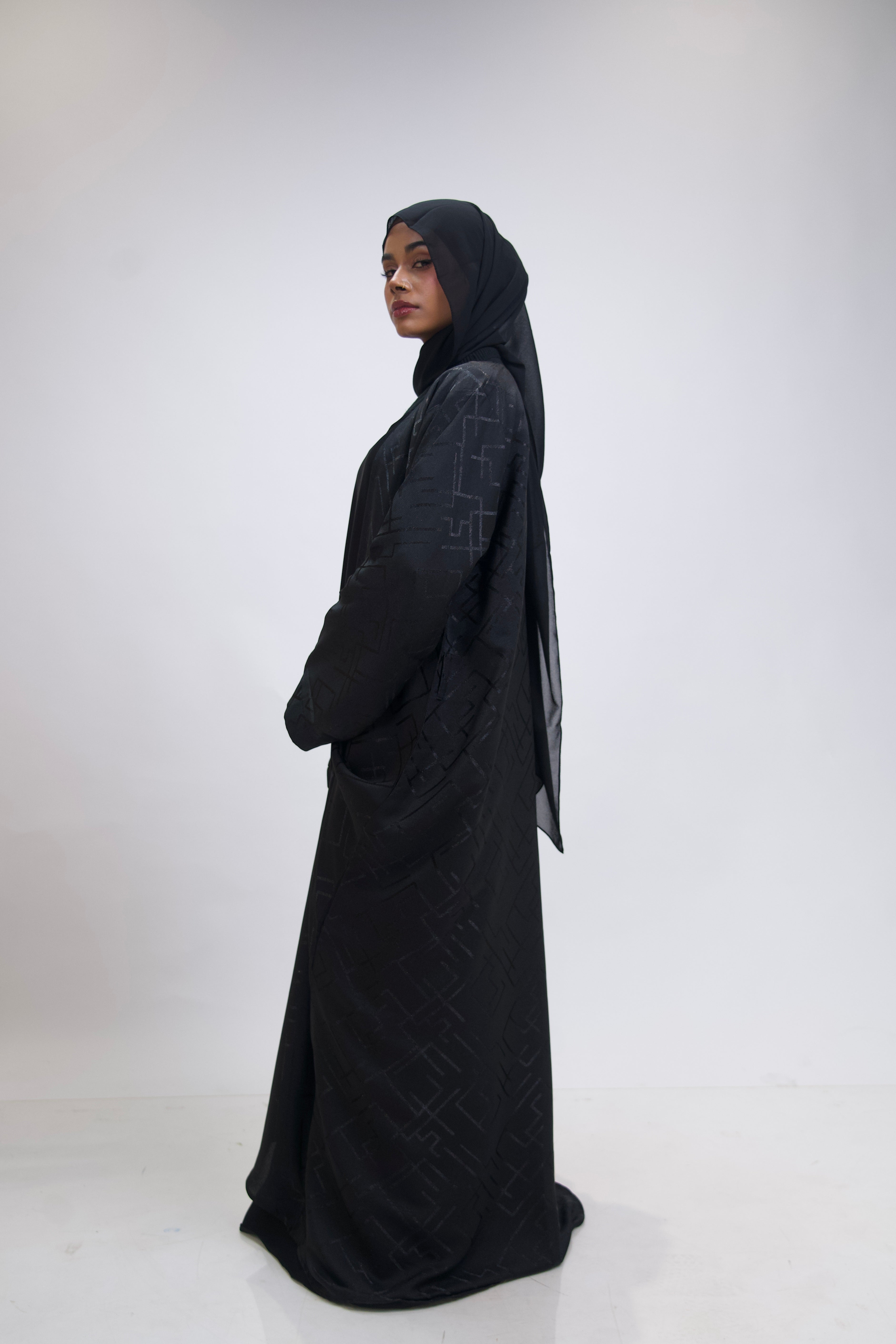 JACQUARD ABAYAH - 3 PIECE SET