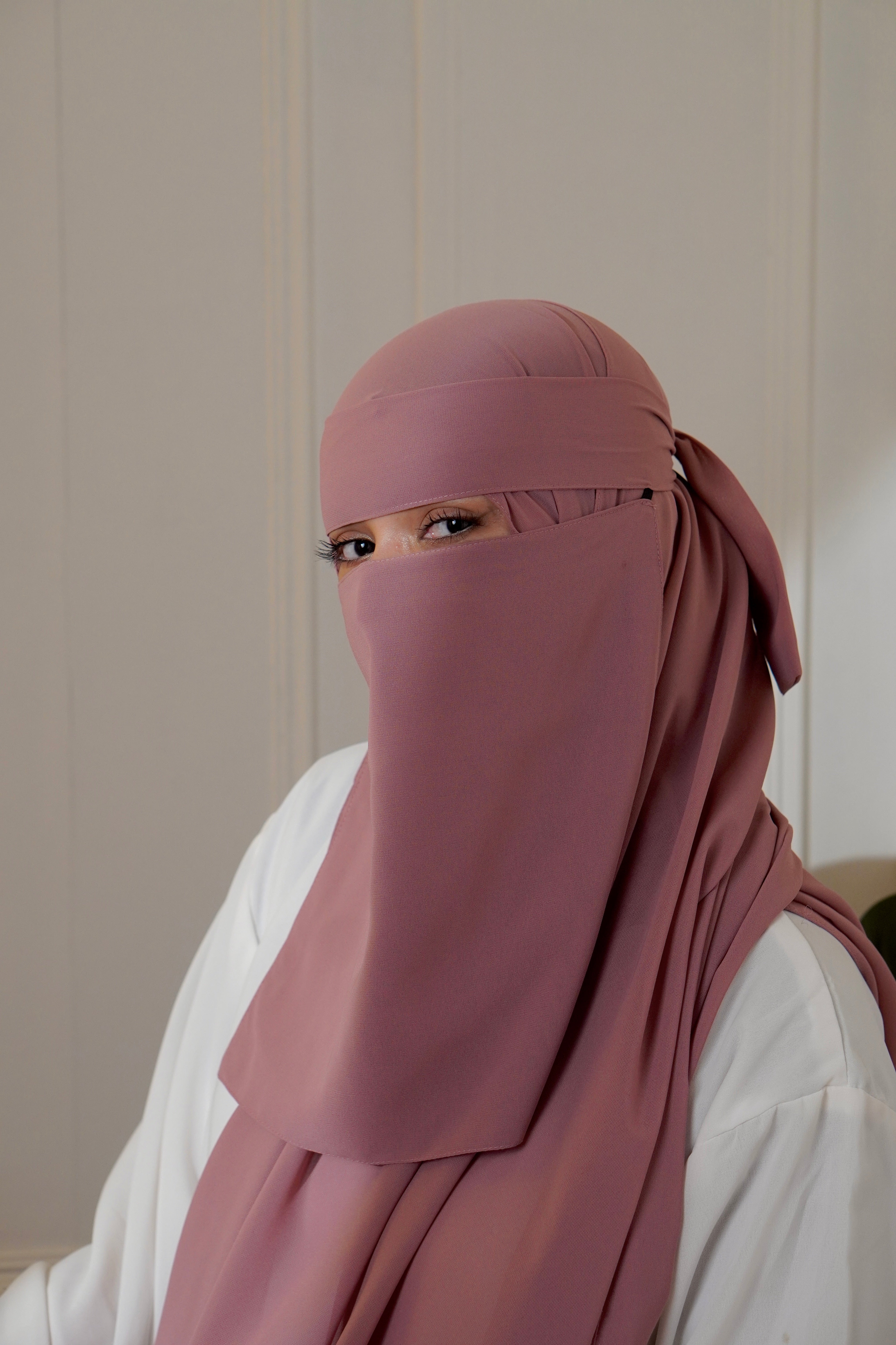 Matching Niqab Set - Rose Pink