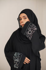 Black & White Embroidered Abayah