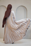 PLEATED ABAYAH - IVORY