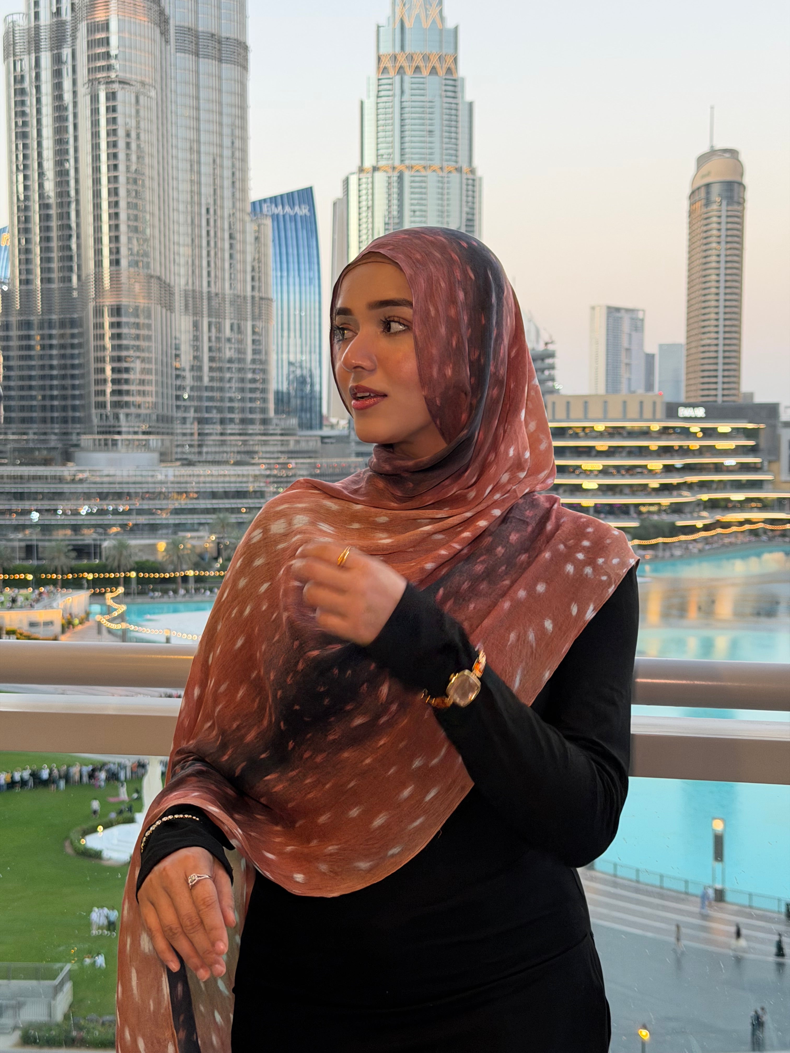Fawn Printed Modal Hijab
