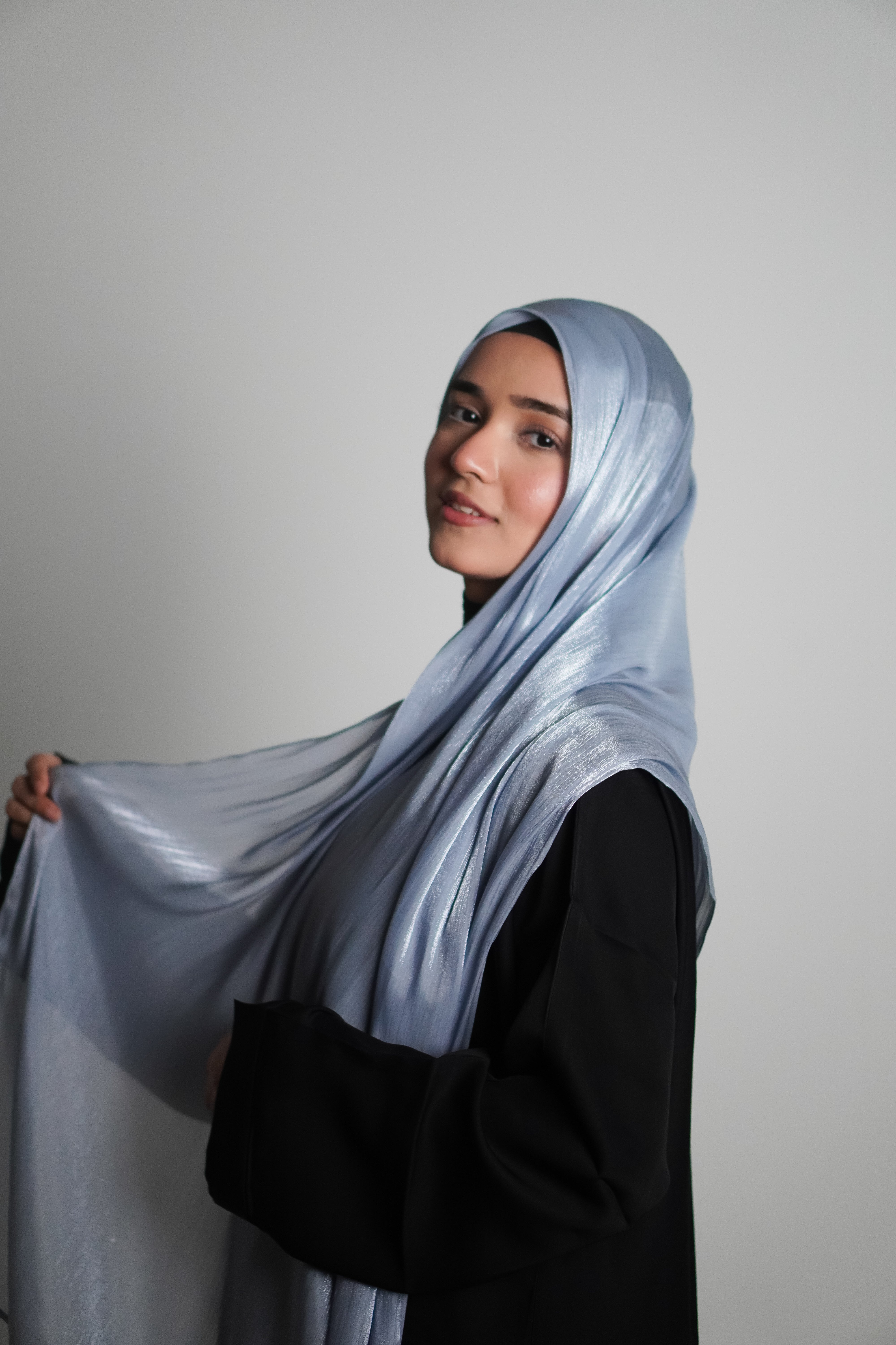 Premium Organza Hijab - Baby Blue