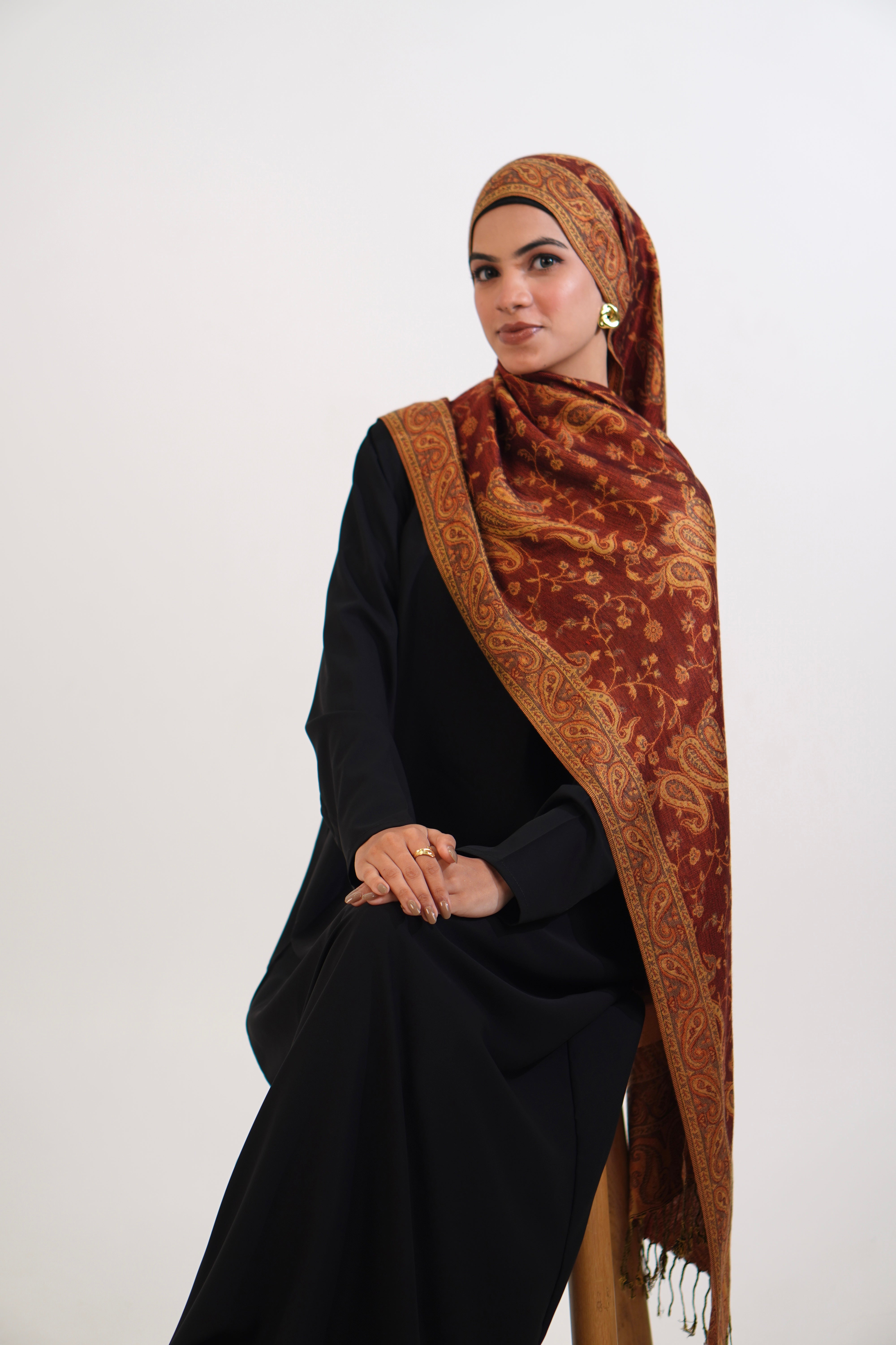 Pashmina Hijab - Kesariya