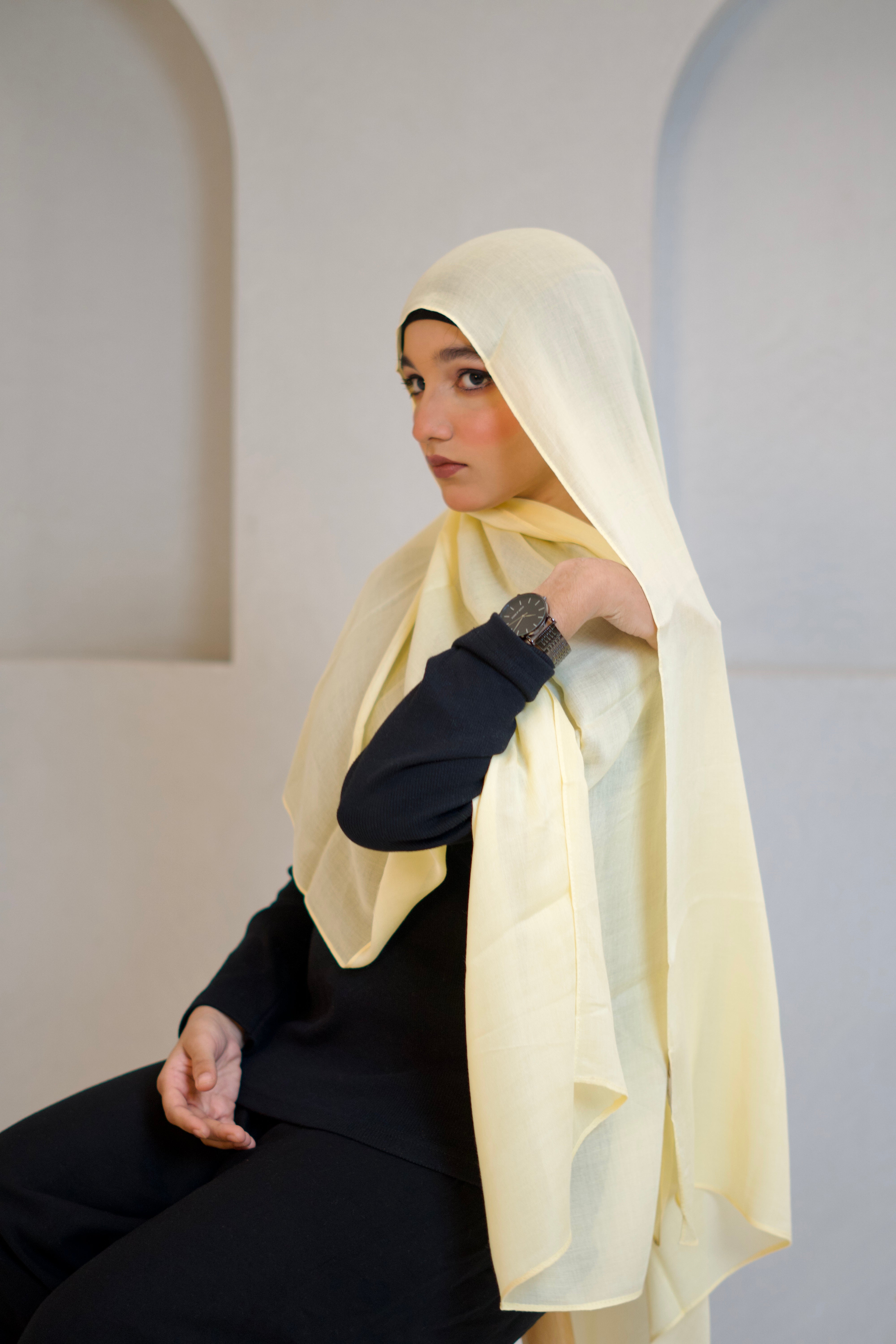 Modal Hijab #34 Butter Yellow