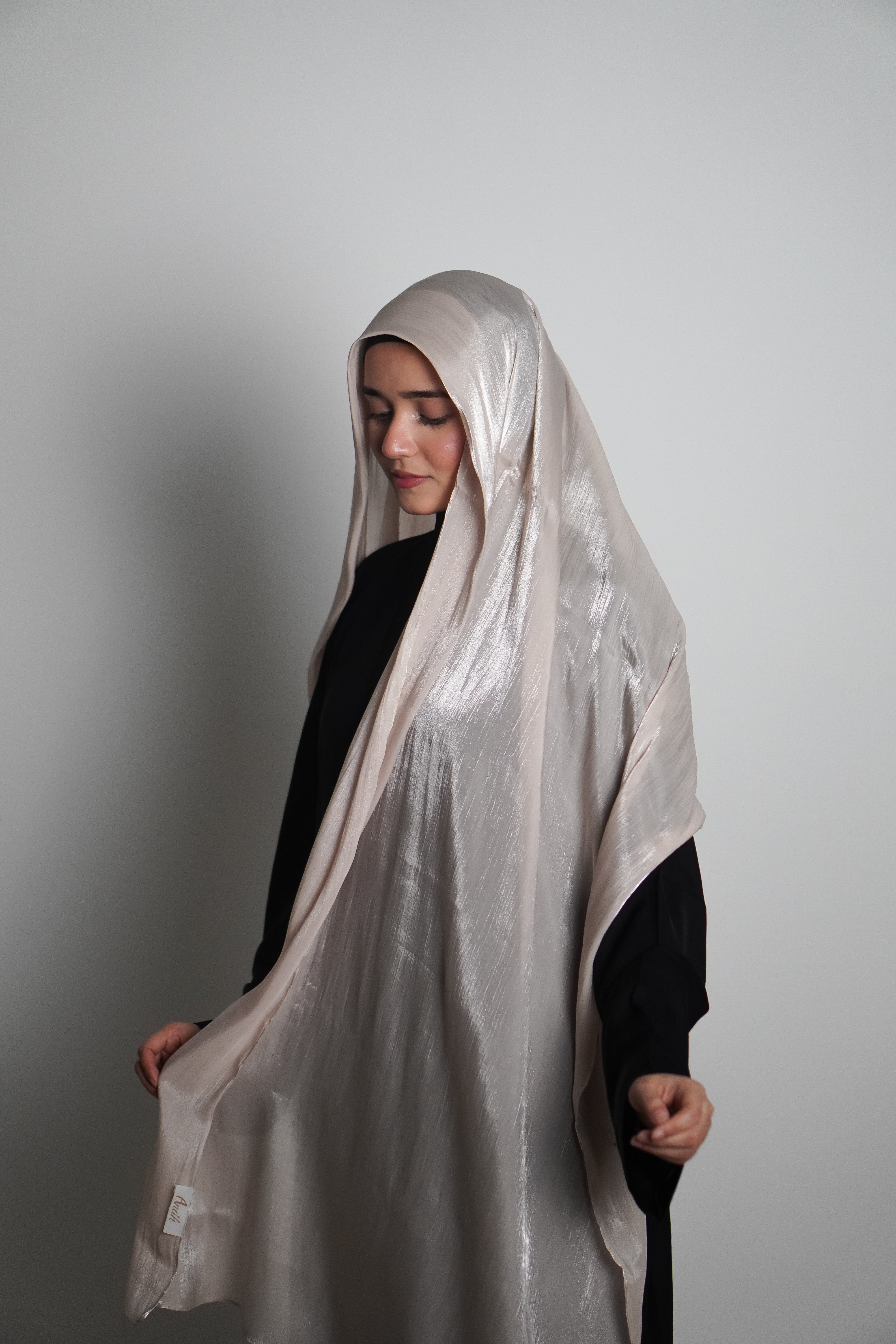 Premium Organza Hijab - Cremè Gold