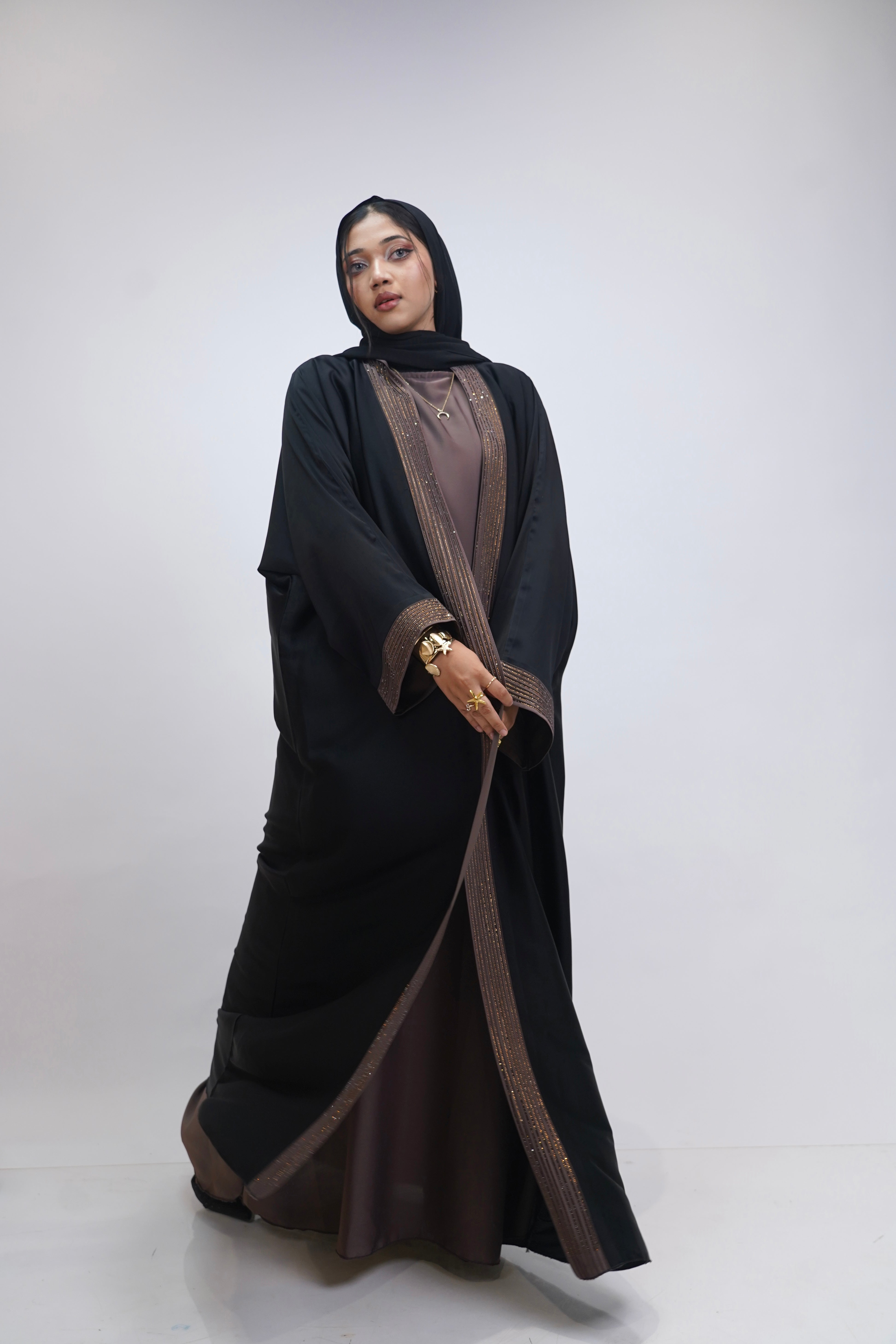 Rayah Brown Stone Abayah
