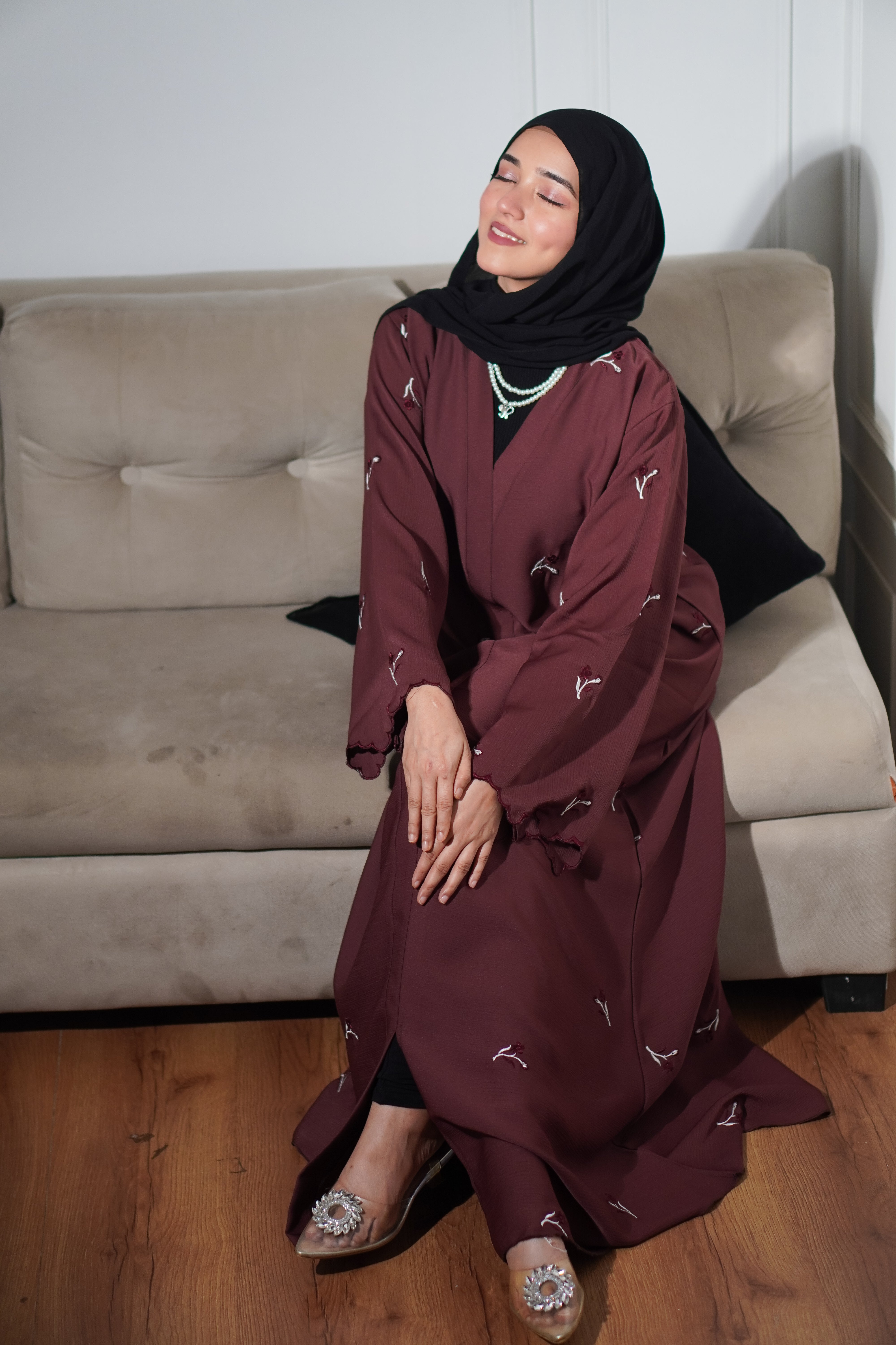 Zam Zam Abayah - Rustic Maroon