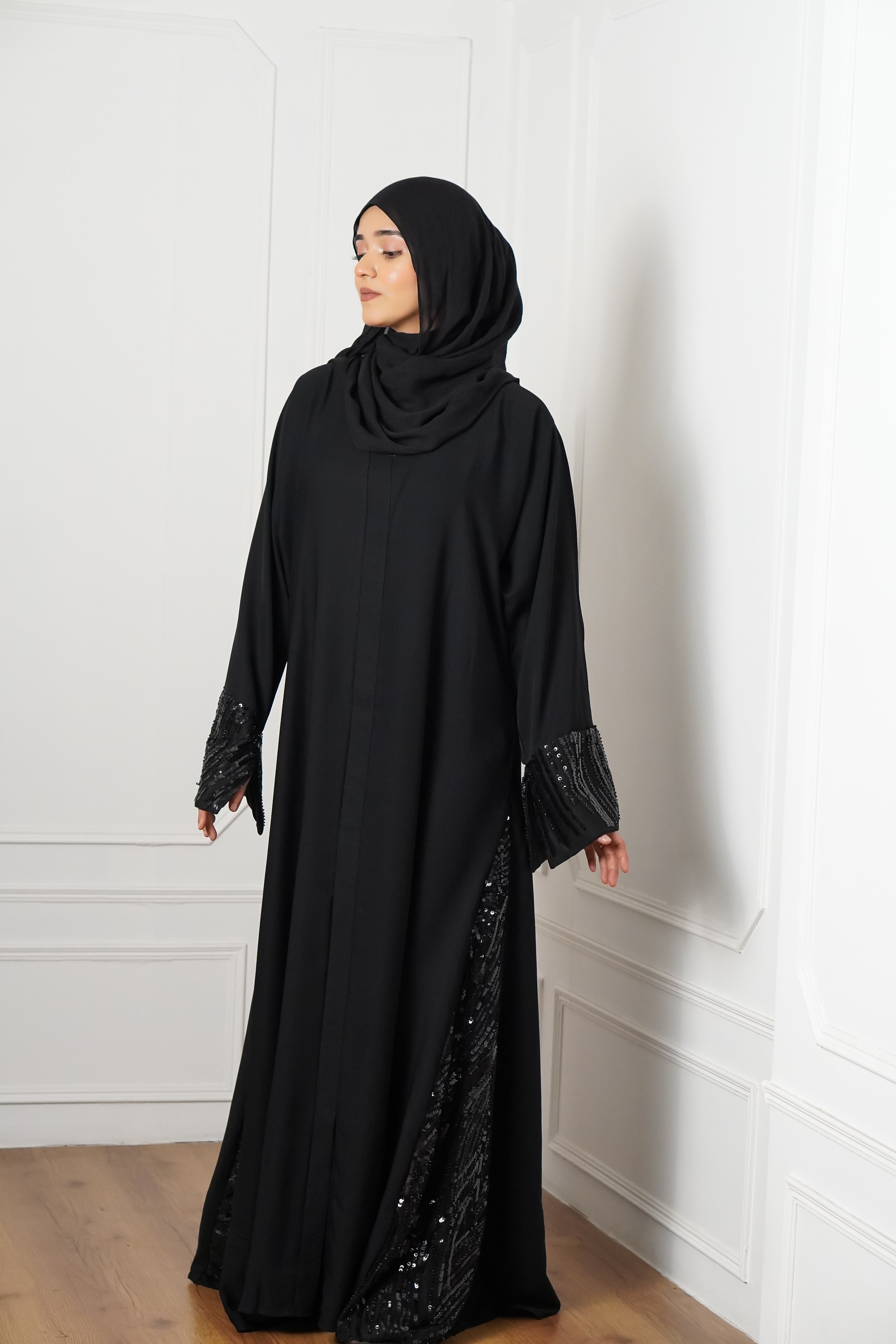 Black Sequin Abayah