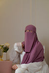 Matching Niqab Set - Mauve