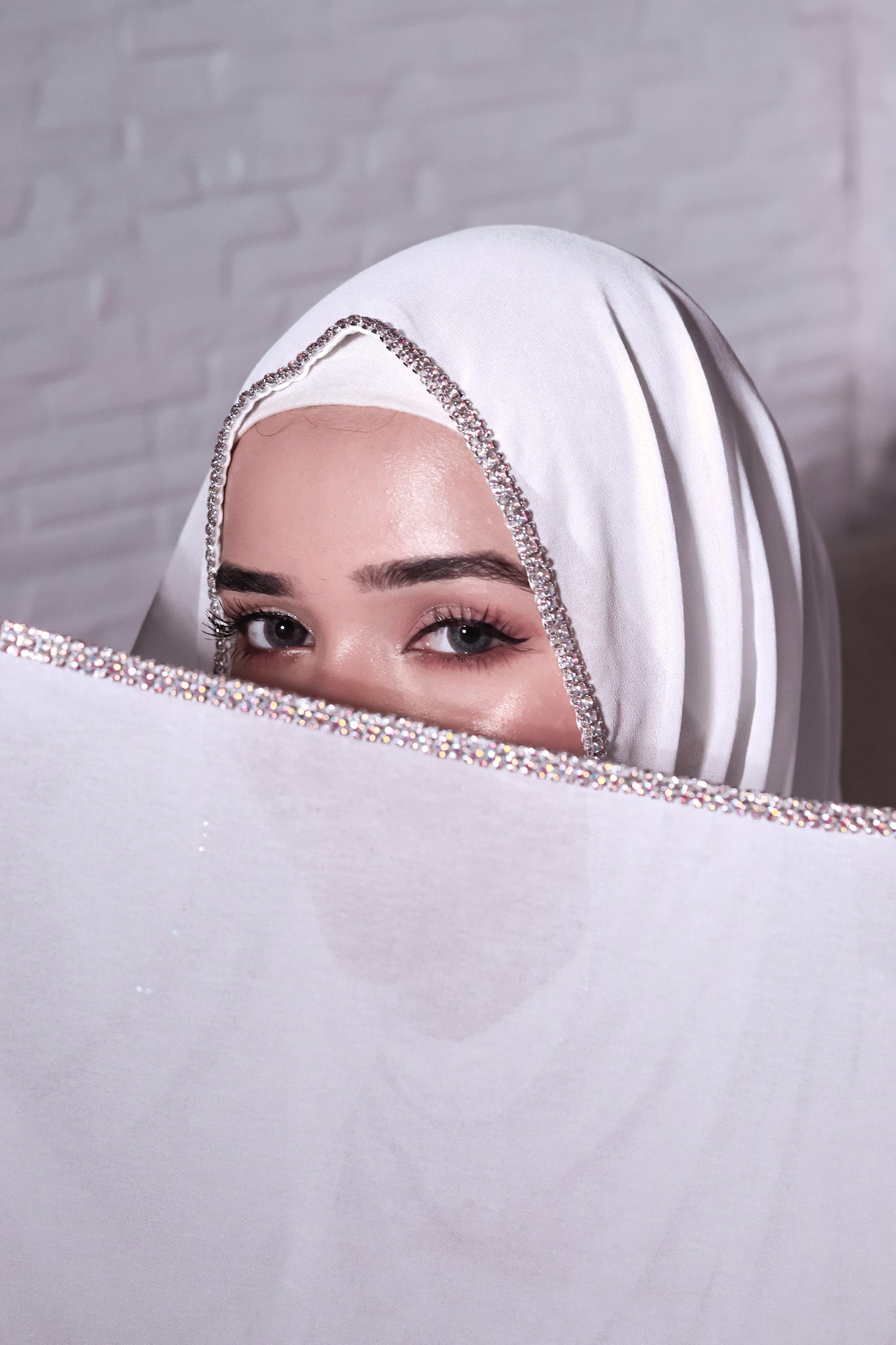 Crystal Hijab - White