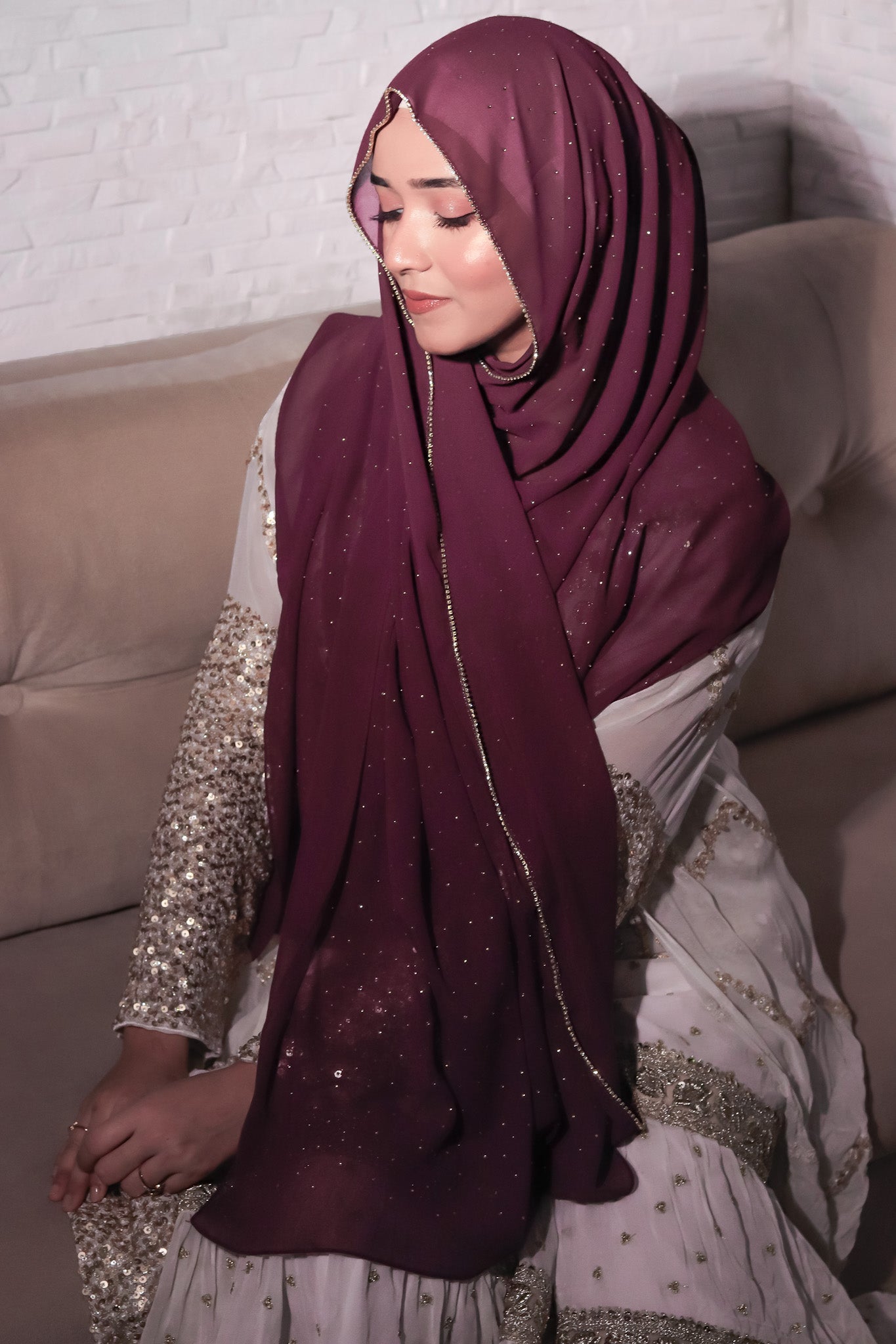 Rhinestone Hijab - Grapevine