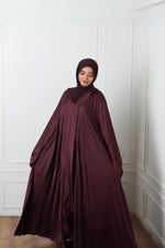 PLEATED ABAYAH - MAROON