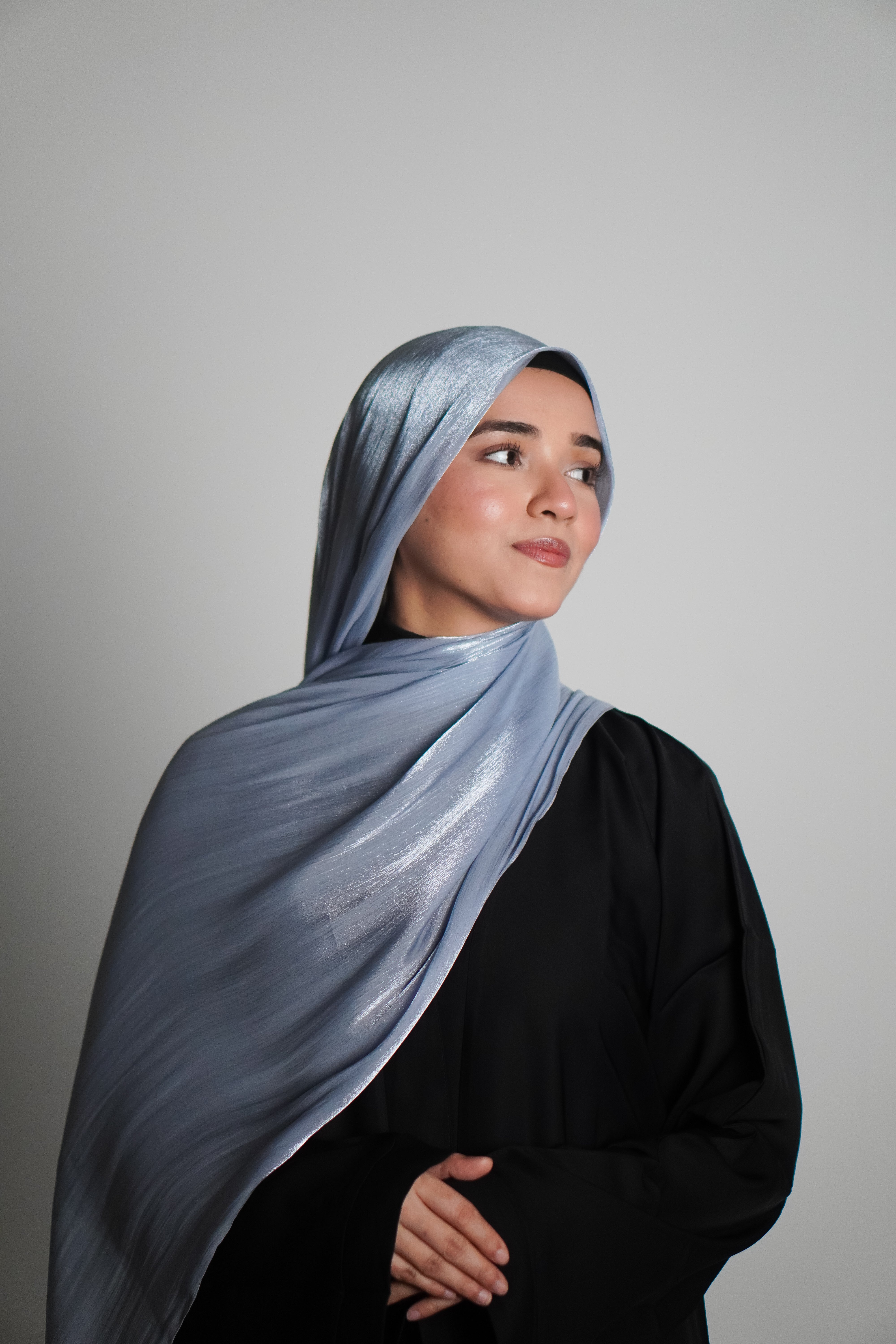 Premium Organza Hijab - Baby Blue