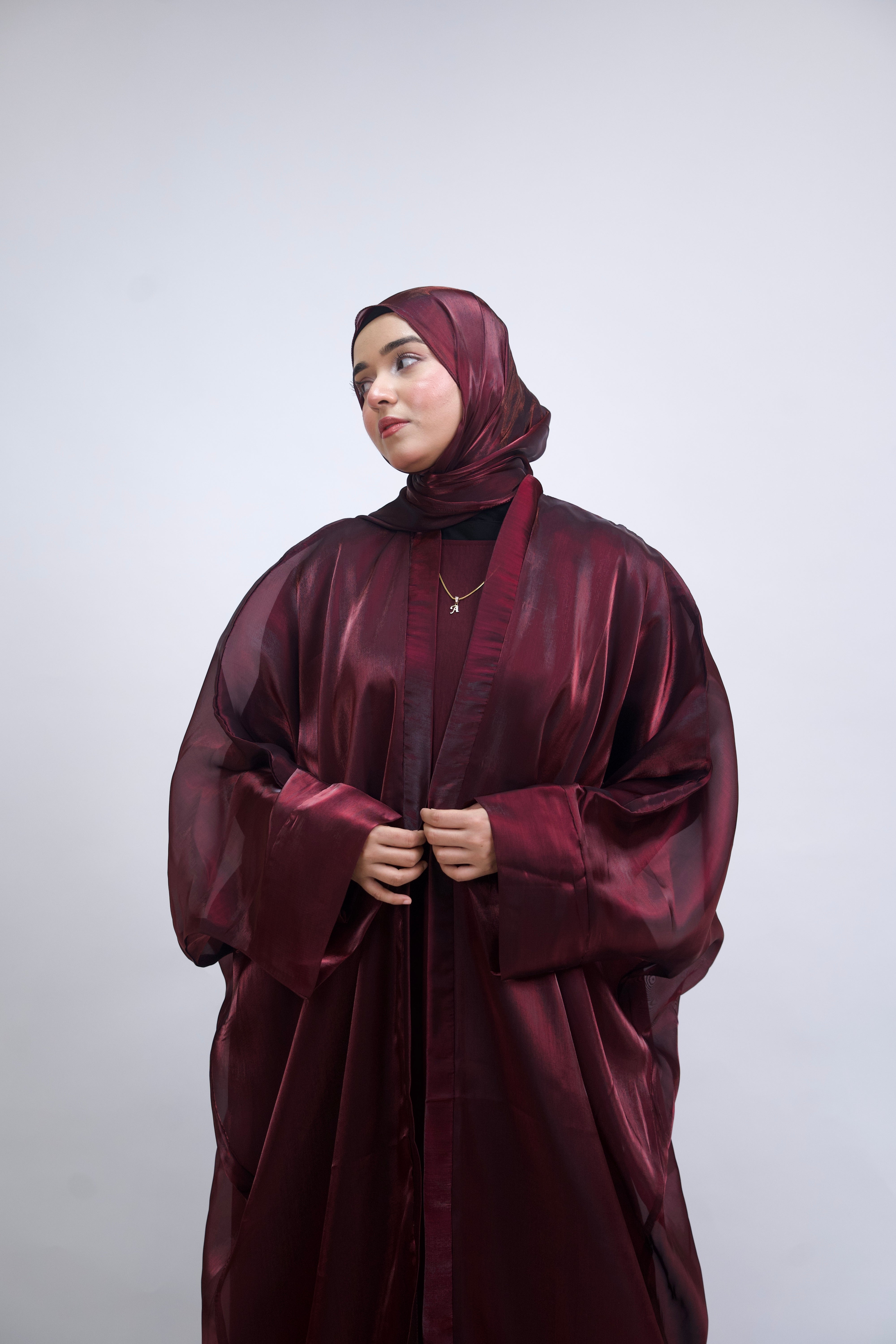 KHALEEJI ABAYAH - CHERRY MAROON