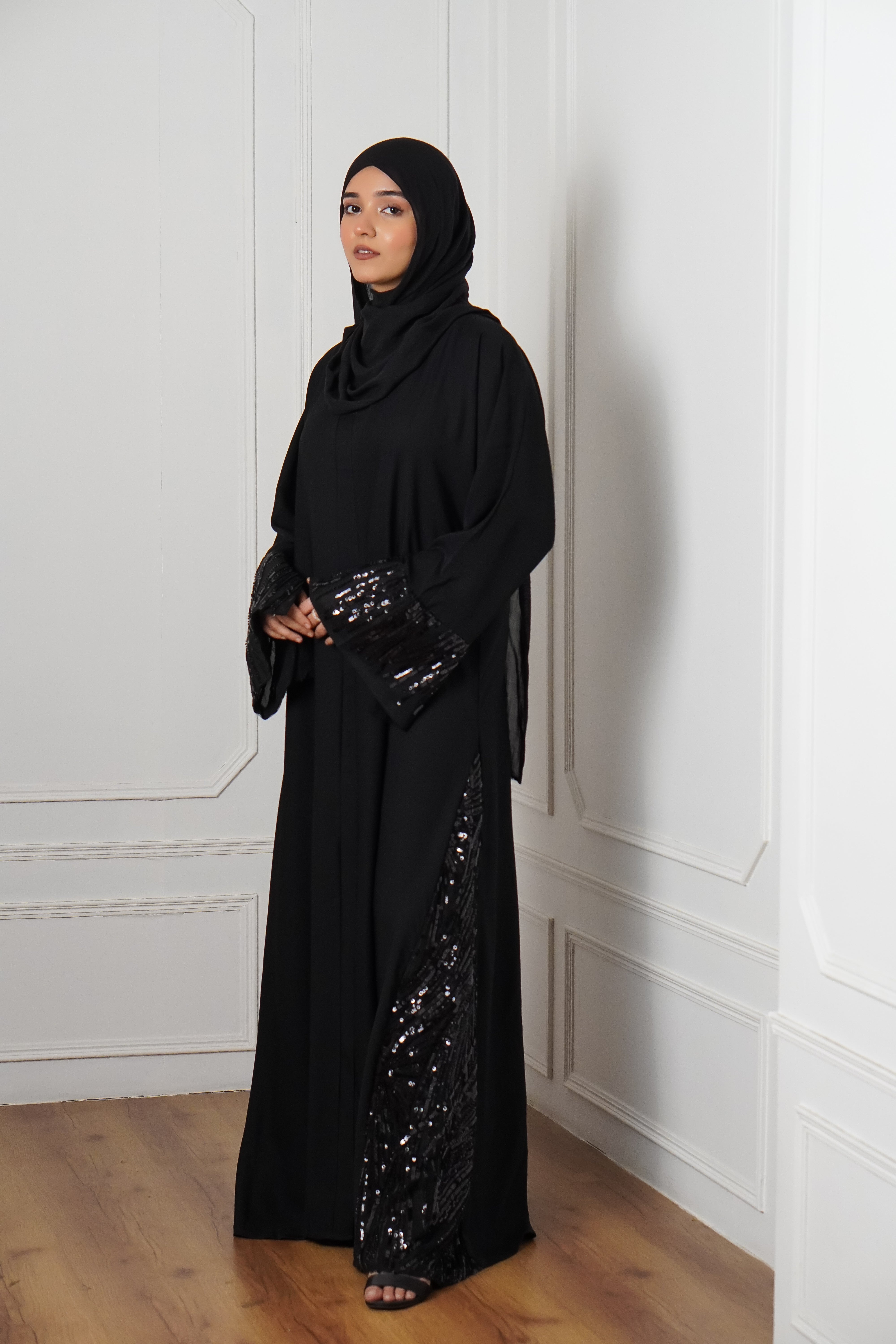 Black Sequin Abayah