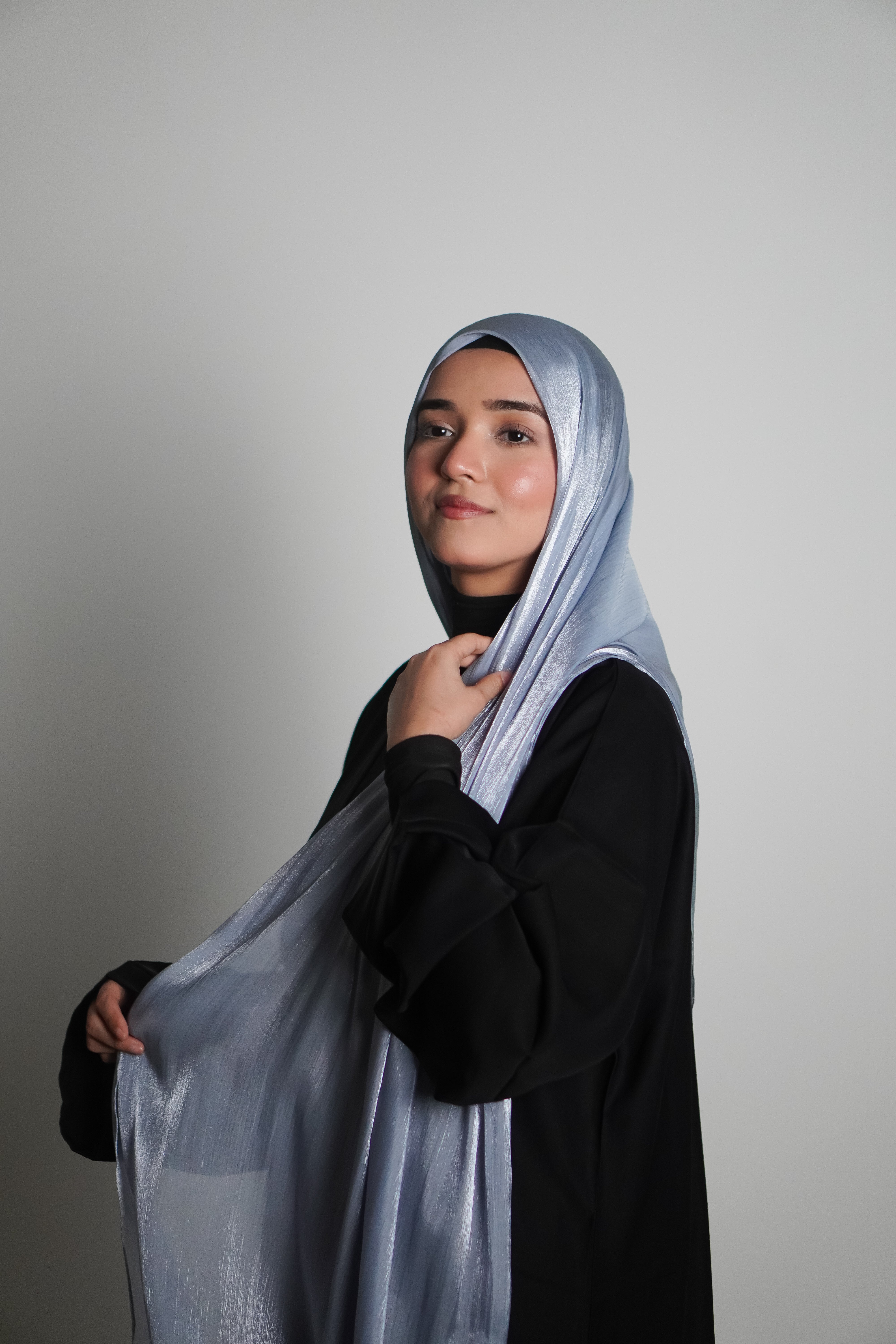 Premium Organza Hijab - Baby Blue