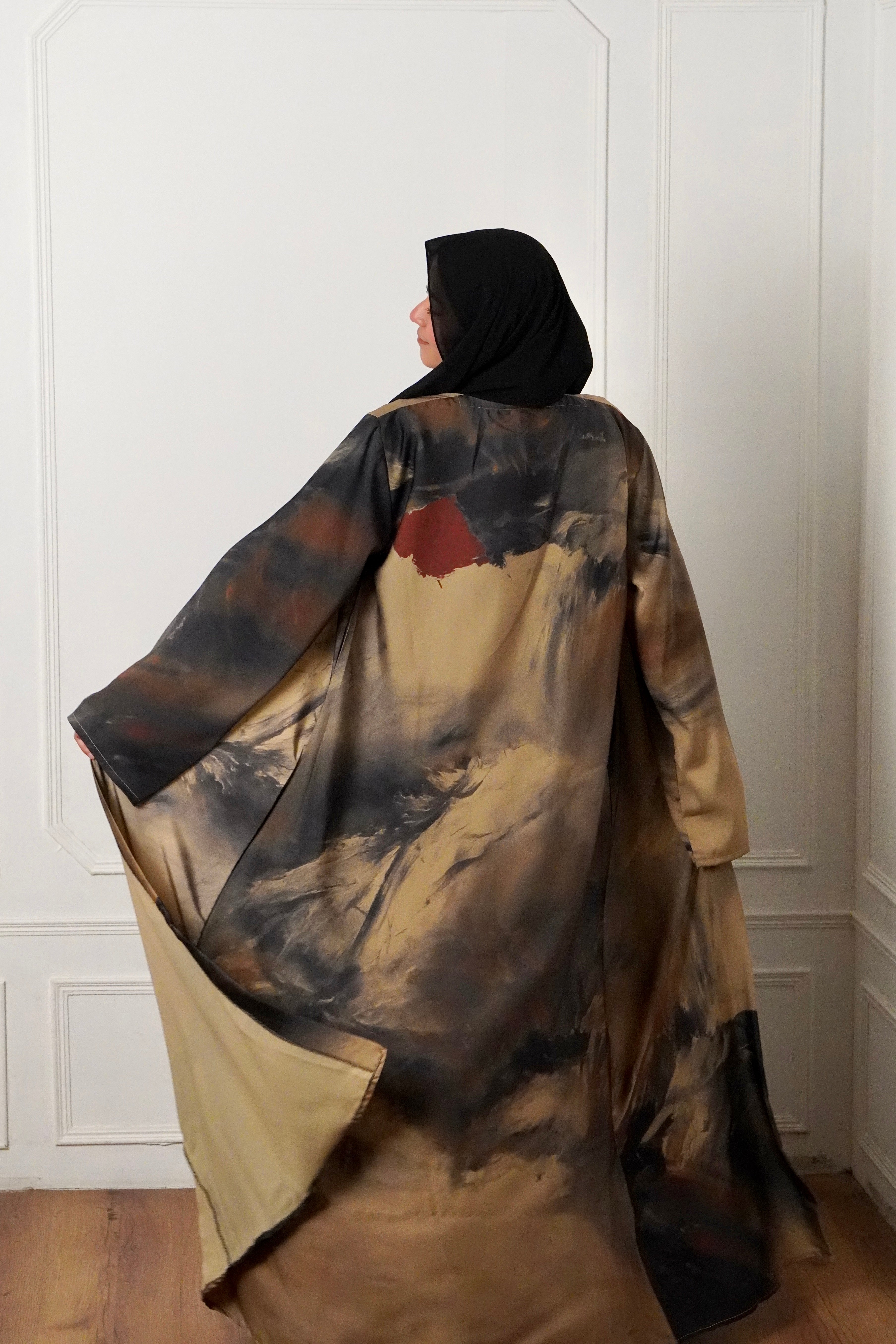 MARBLE PRINT ABAYAH - ROSE MIRAGE