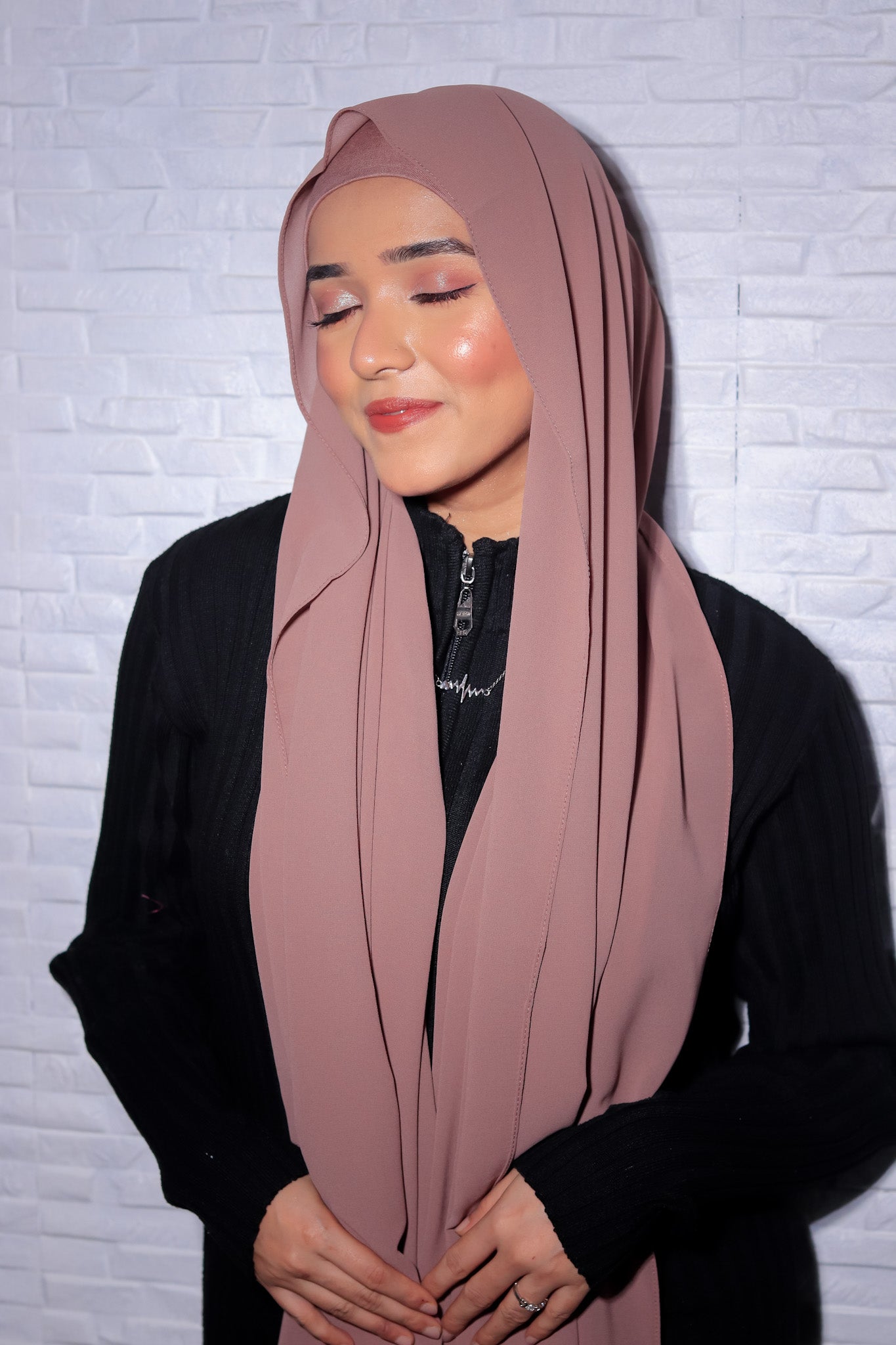 Matching Hijab Set - Nude