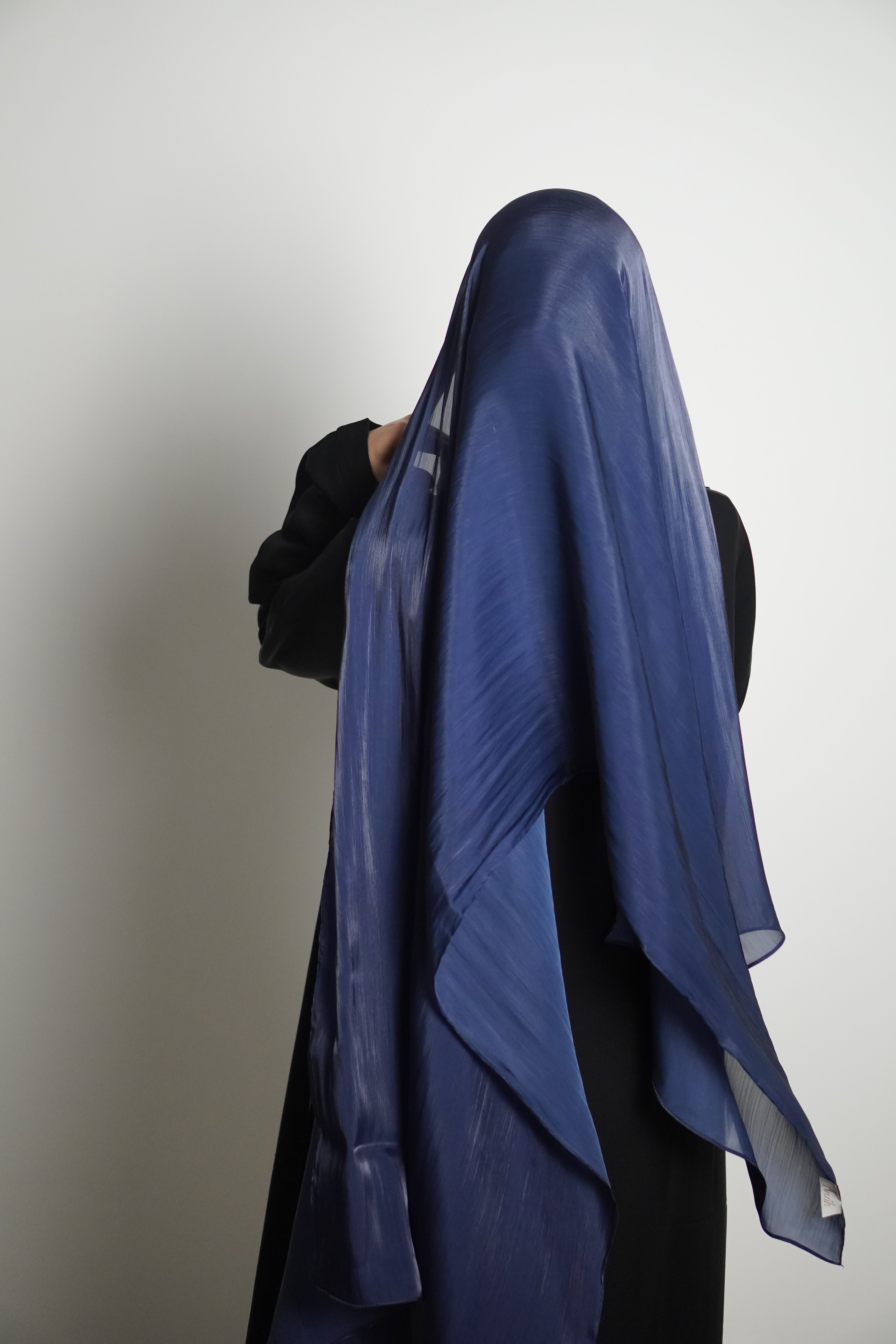 Premium Organza Hijab - Royal Blue