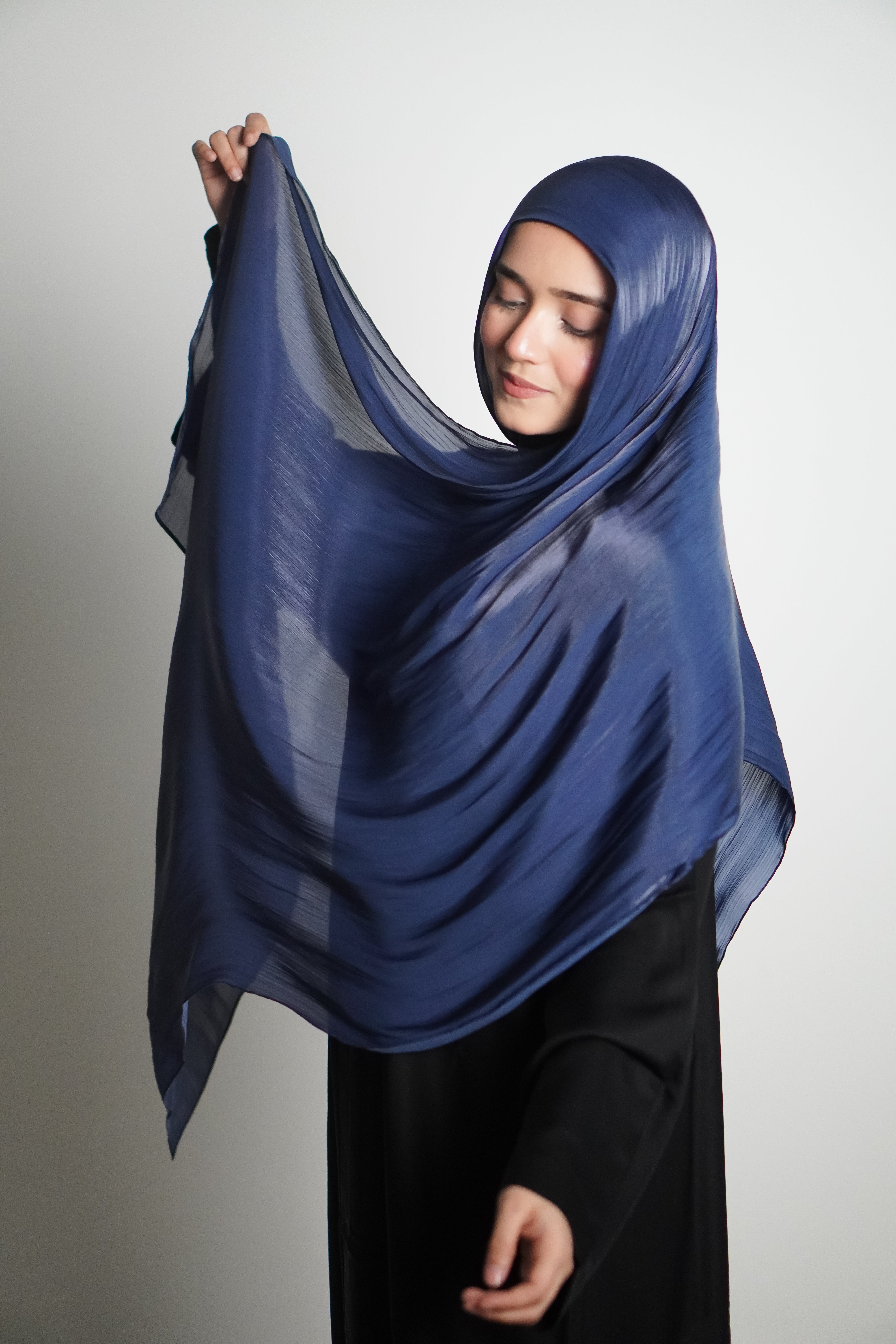 Premium Organza Hijab - Royal Blue