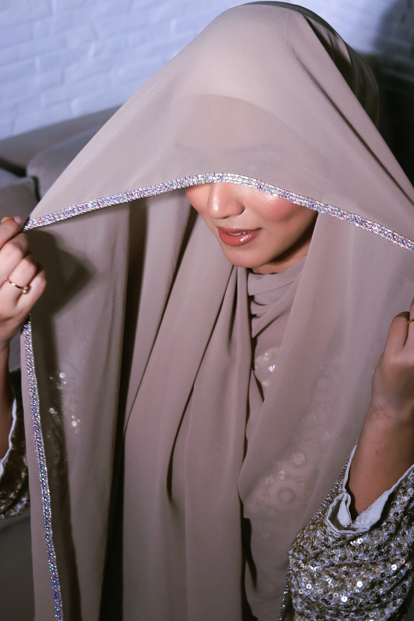 Crystal Hijab - Beige