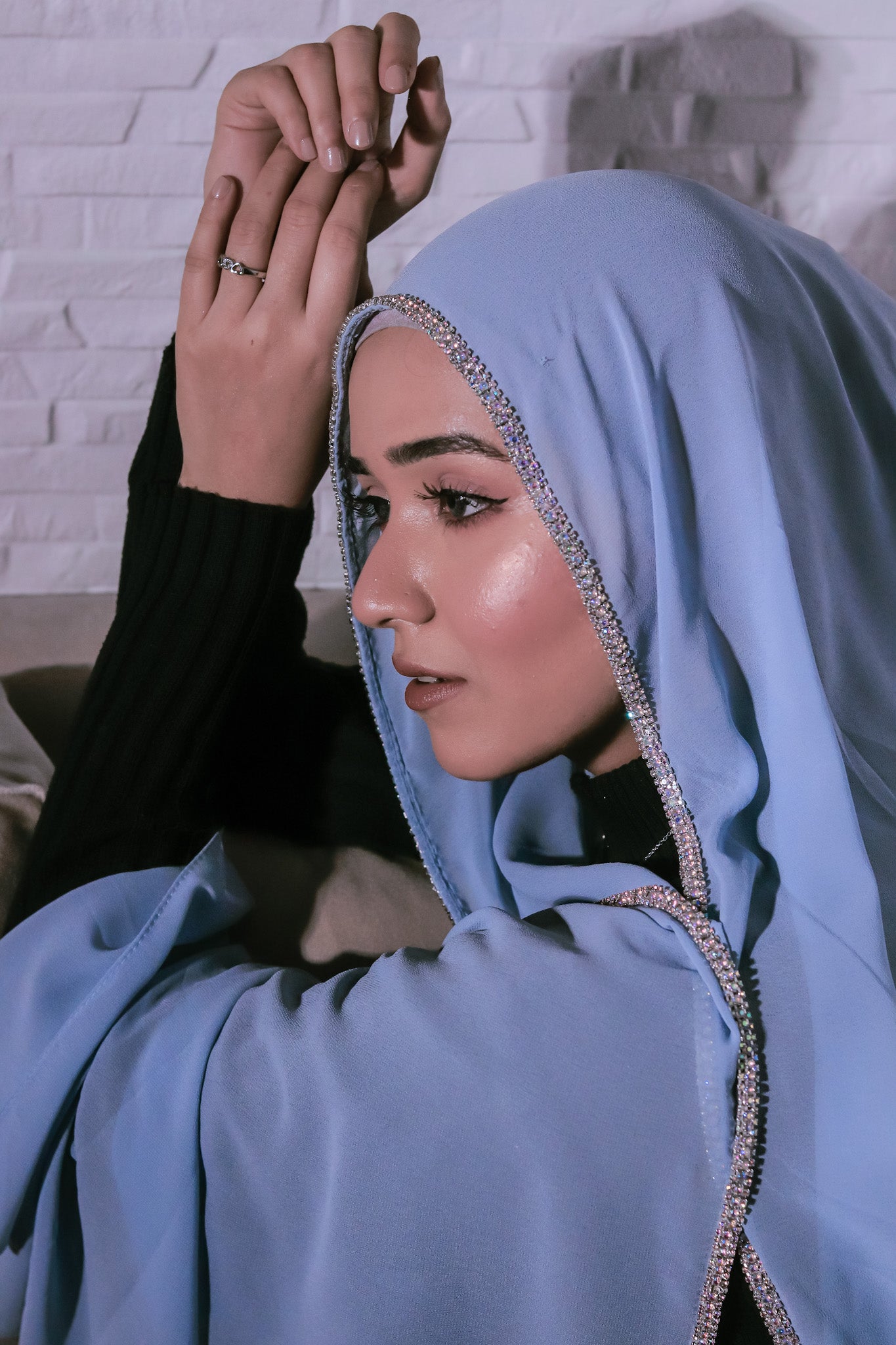 Crystal Hijab - Baby Blue