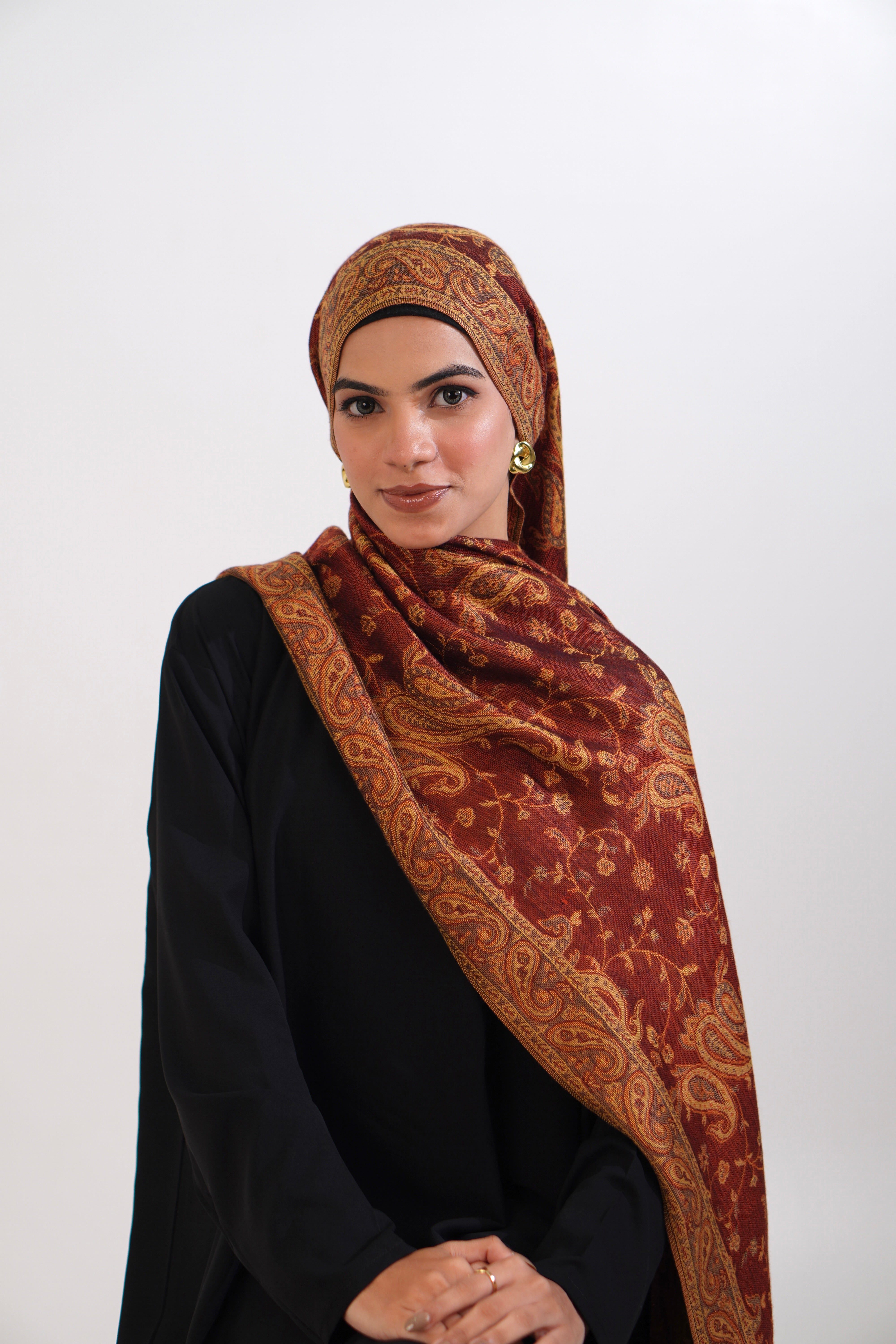 Pashmina Hijab - Kesariya