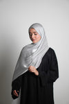 Premium Organza Hijab - Silver Grey