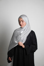 Premium Organza Hijab - Silver Grey