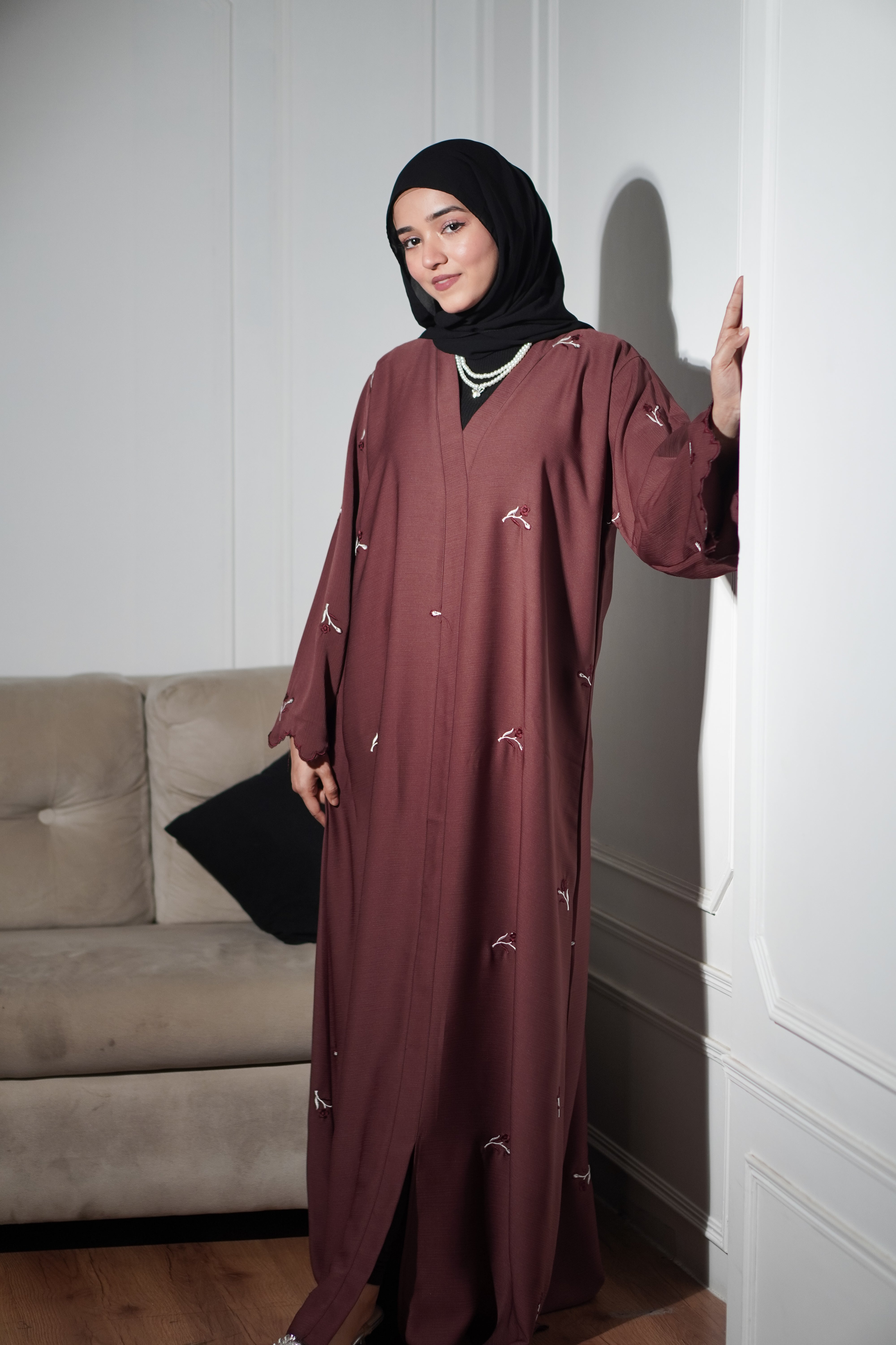 Zam Zam Abayah - Rustic Maroon