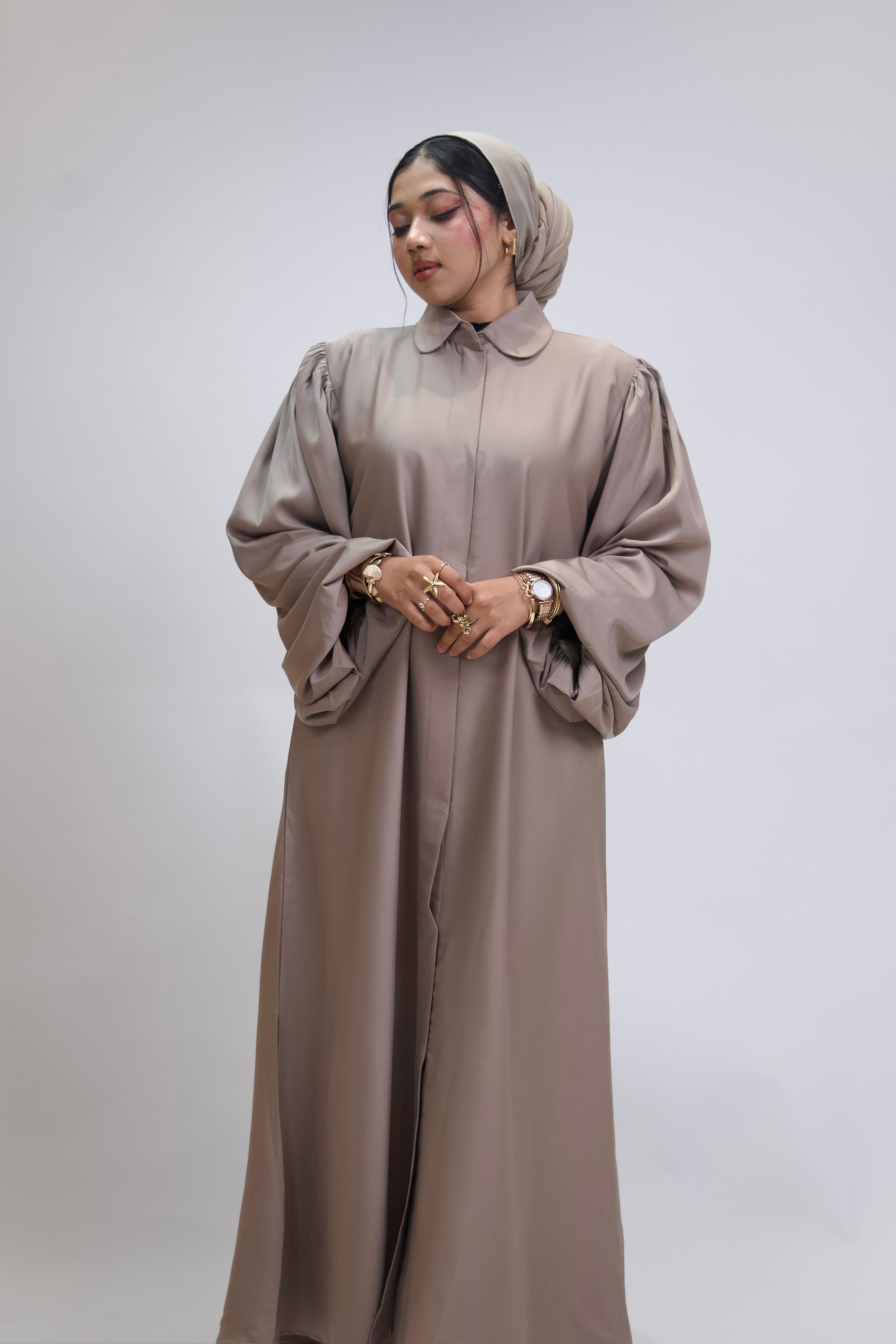 BALLOON SLEEVES ABAYAH - BEIGE