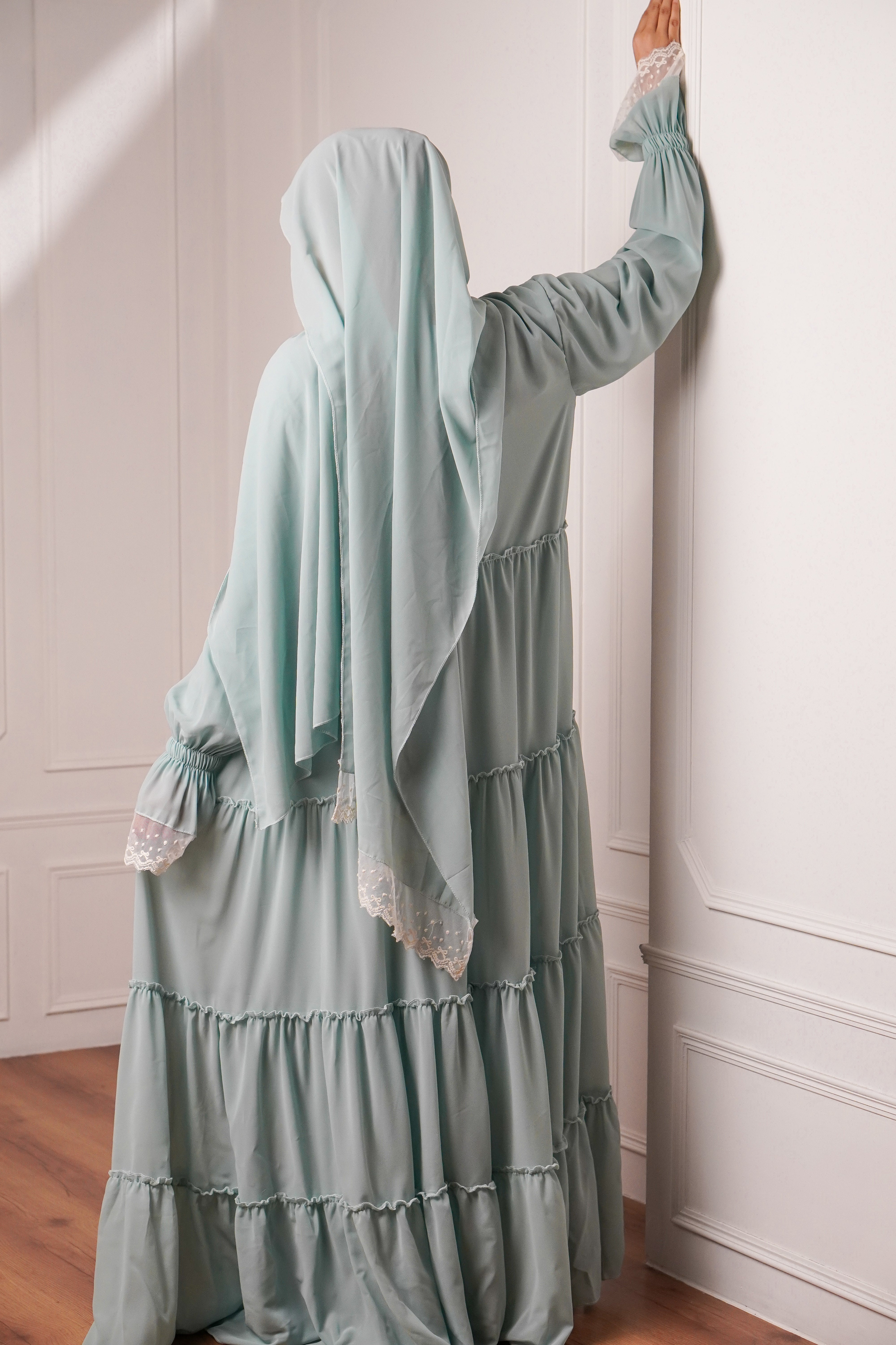 Feriha 2.0 Ruffled Dress - PASTEL GREEN