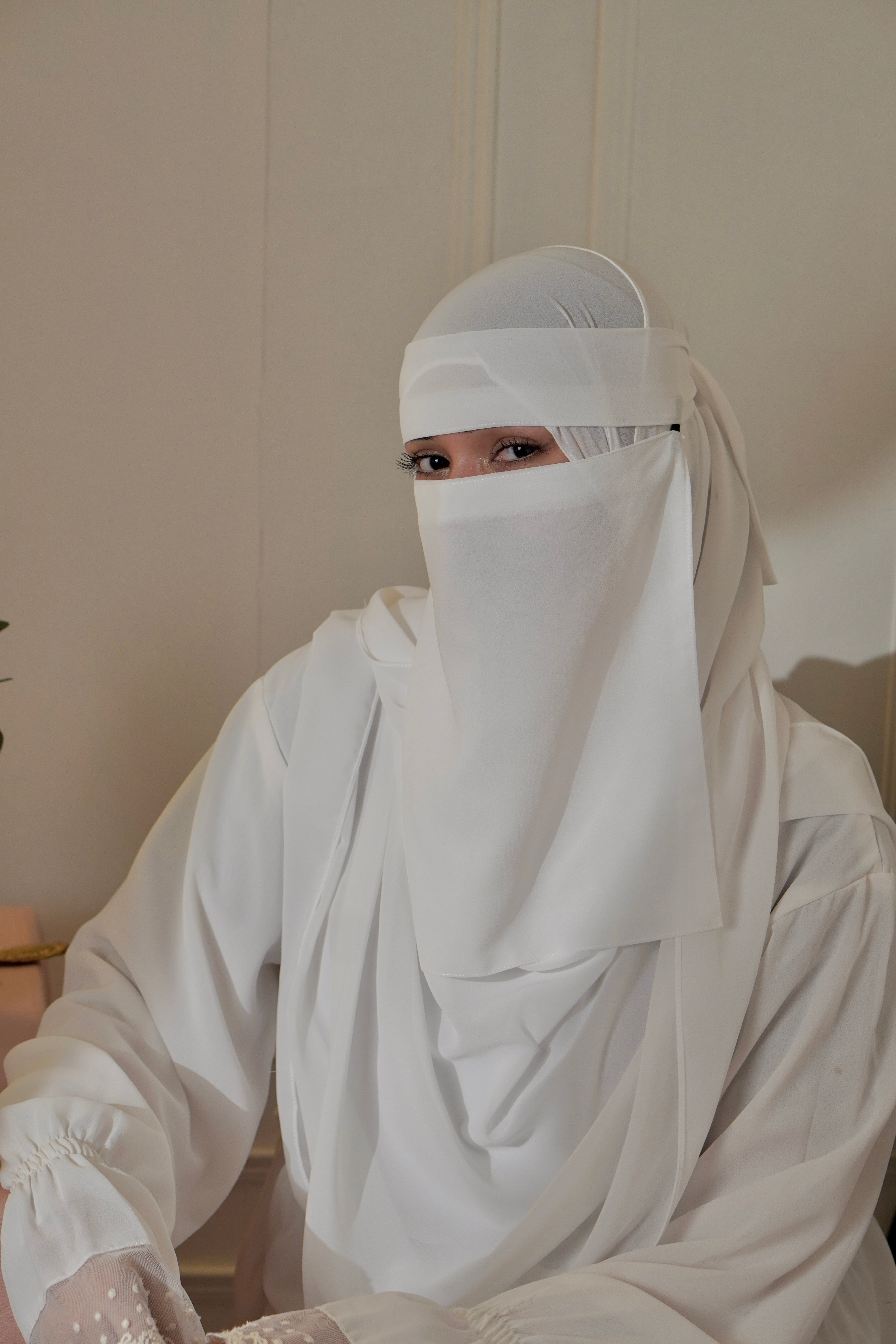 Matching Niqab Set - White