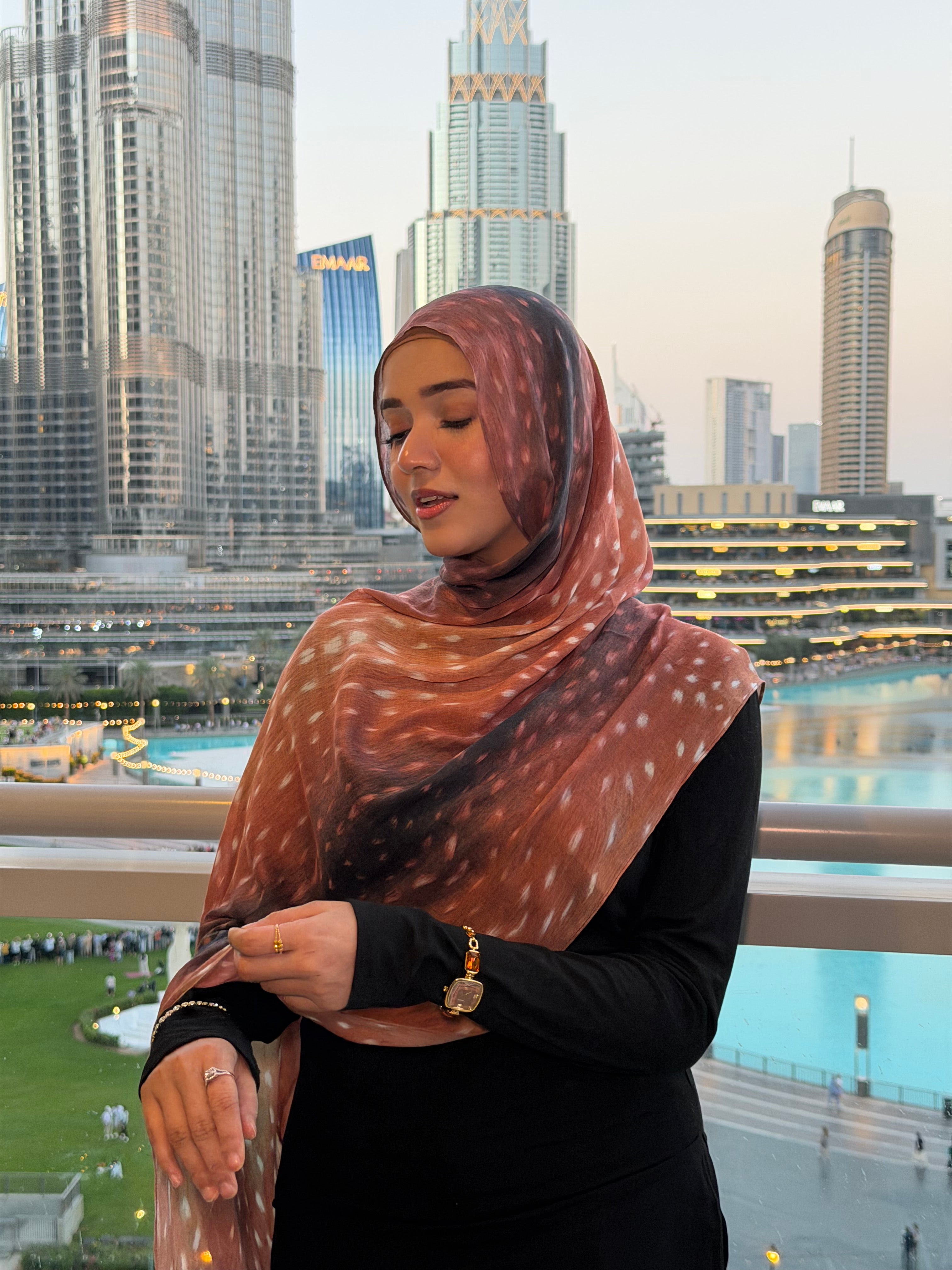 Fawn Printed Modal Hijab