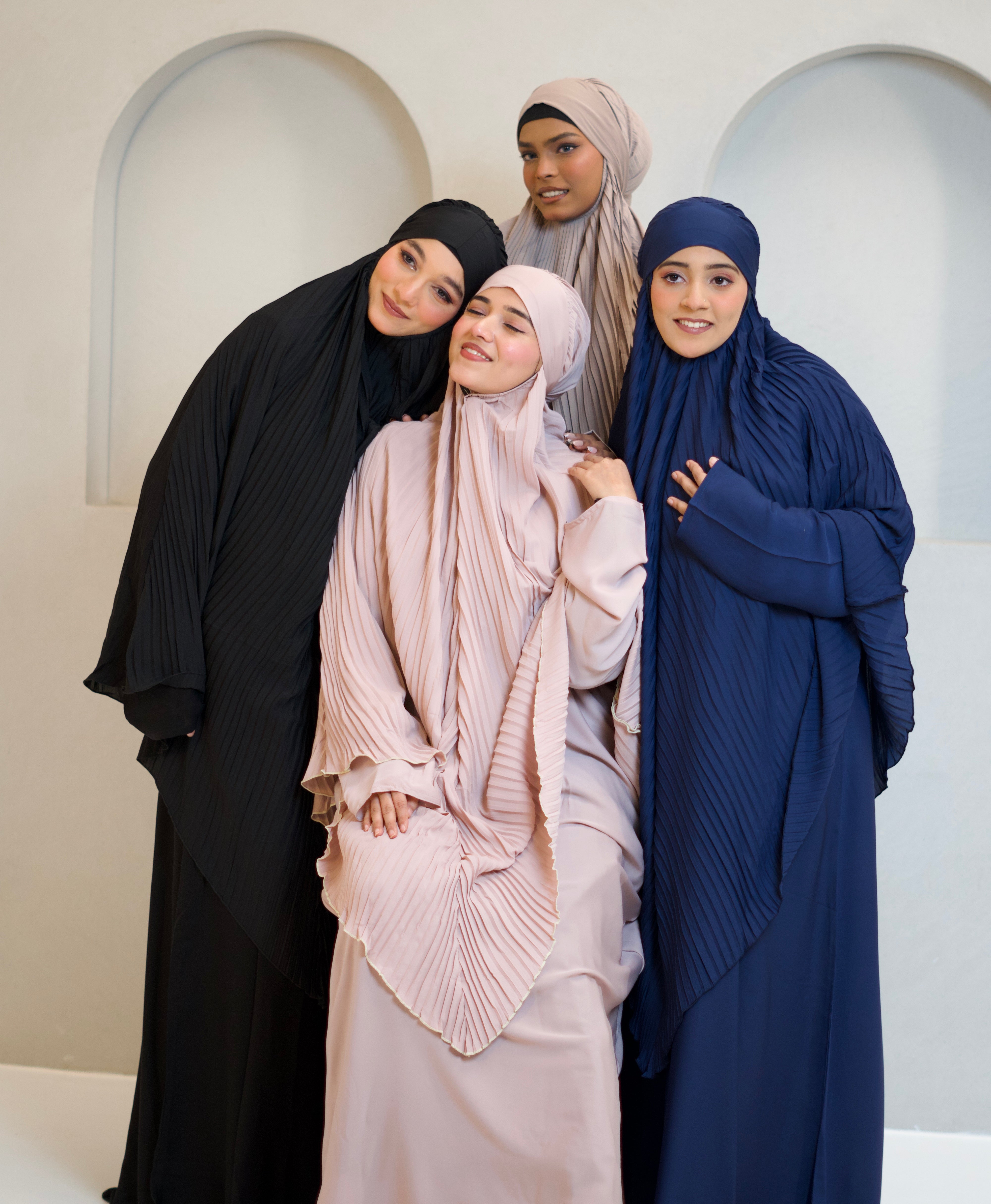 PLEATED KHIMAR SET