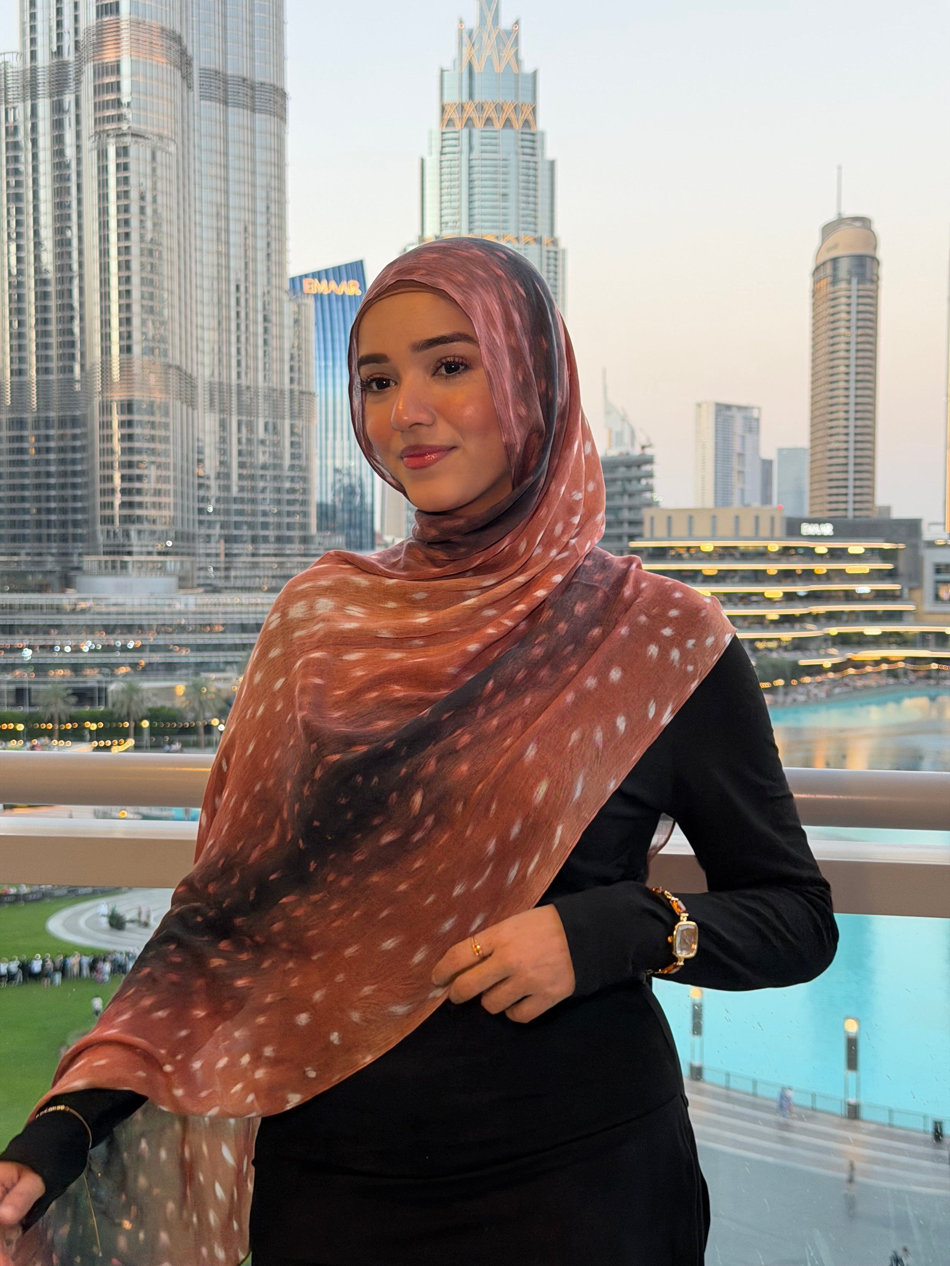 Fawn Printed Modal Hijab