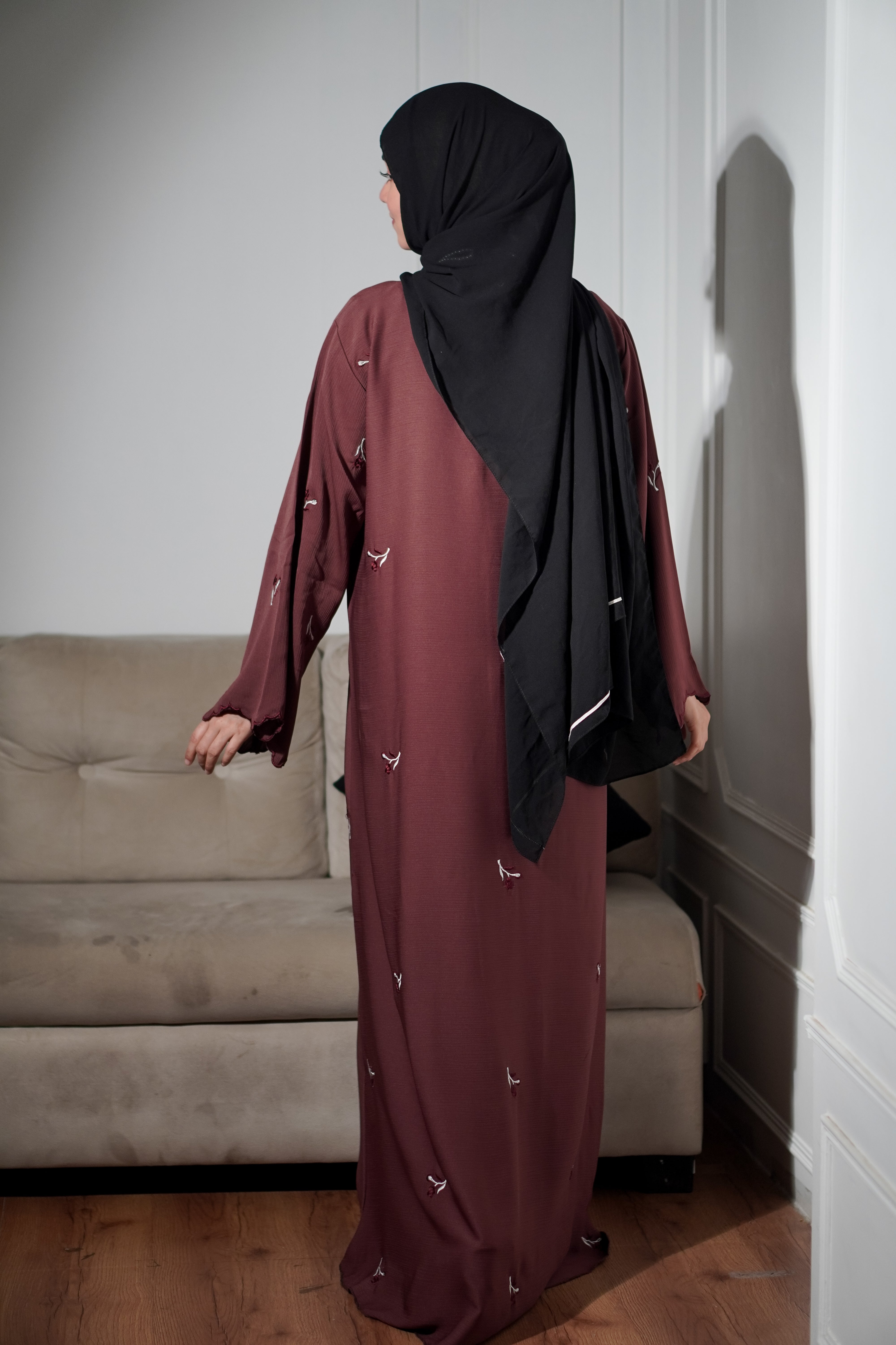 Zam Zam Abayah - Rustic Maroon