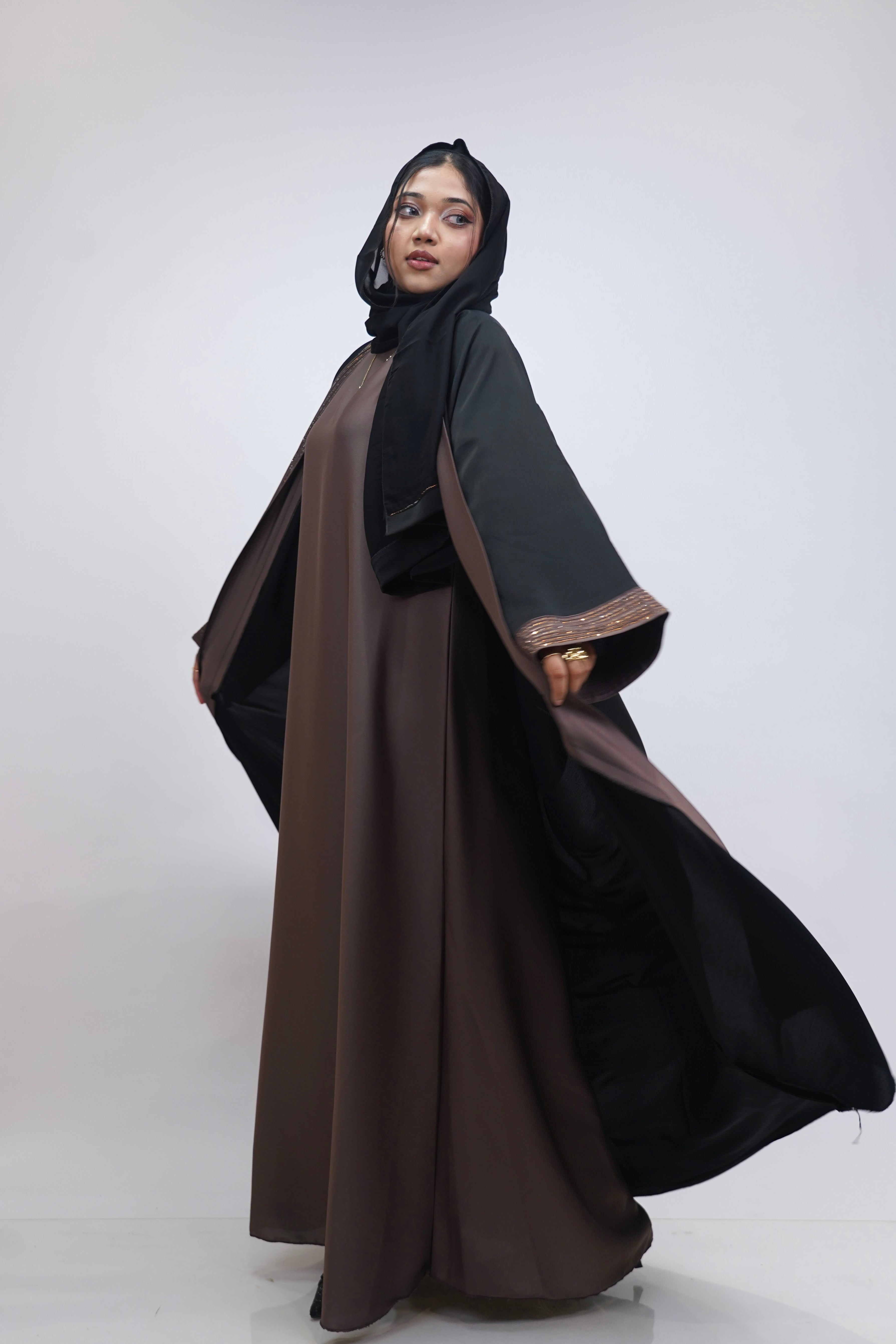 Rayah Brown Stone Abayah
