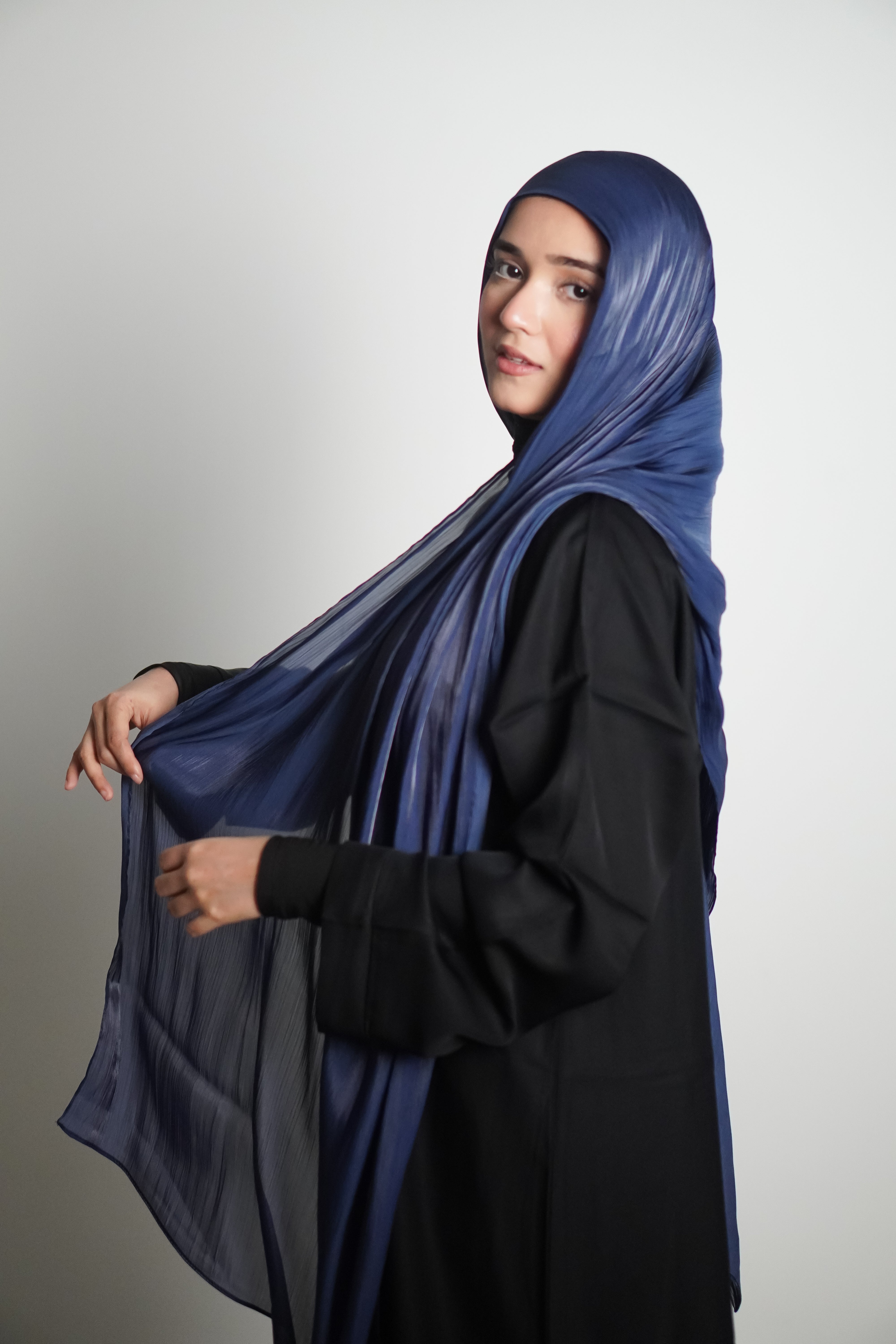 Premium Organza Hijab - Royal Blue